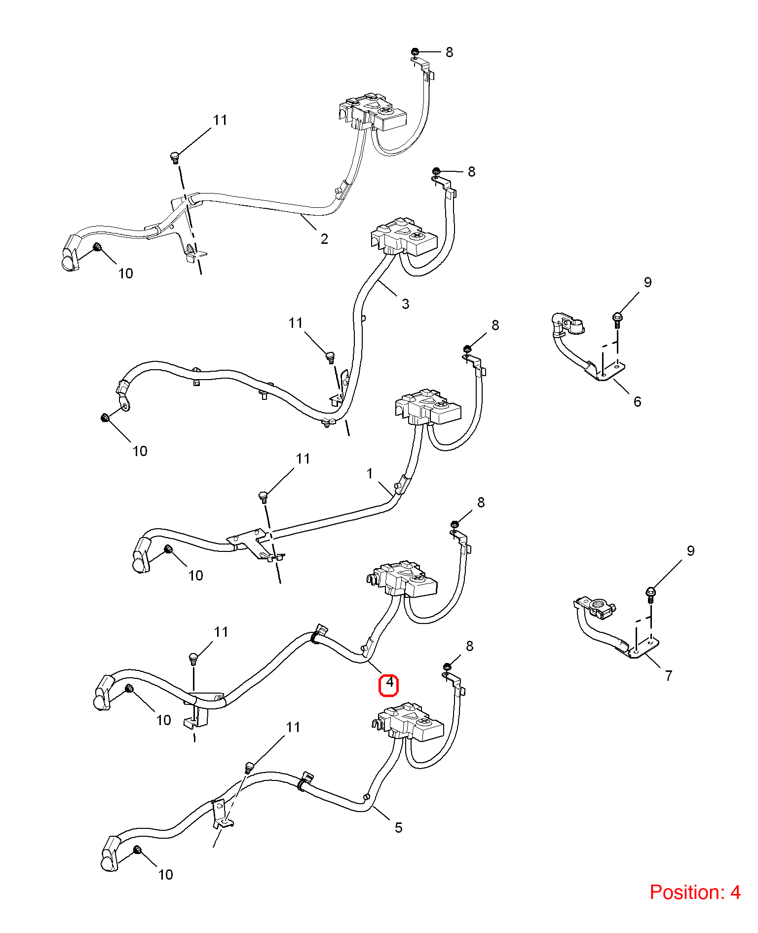 MG Positive wire OEM 10049553 FOR MG350 MG5 10049553-MG_OEM