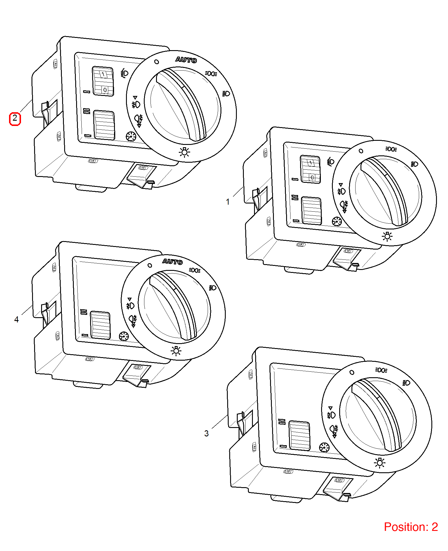 MG Front headlight switch OEM 10050763 FOR MG6 MG550 10050763-MG_OEM