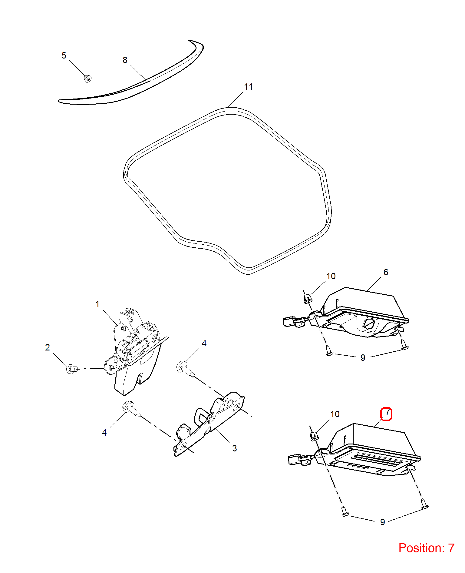 MG Tailgate switch OEM 10051993 FOR MG6 10051993-MG_OEM