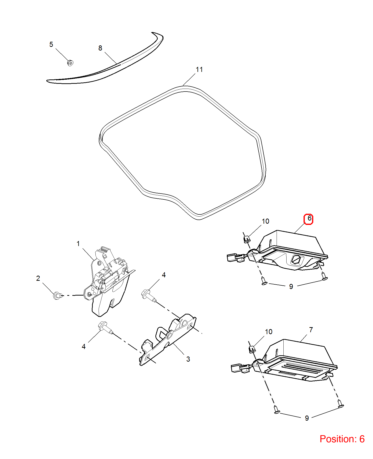 MG Tailgate switch OEM 10051994 FOR MG6 10051994-MG_OEM
