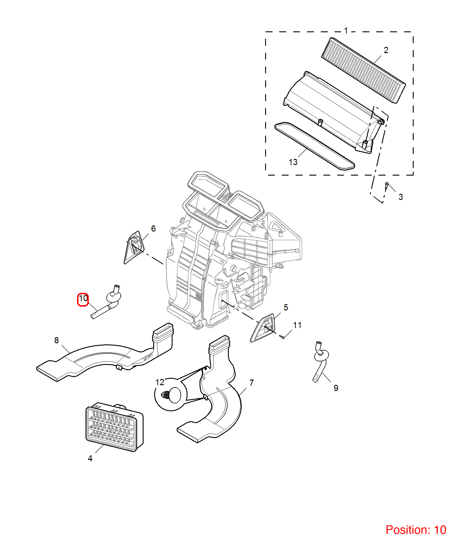 MG Air conditioning drain pipe OEM 10052735 FOR MG6 MG550 10052735-MG_OEM