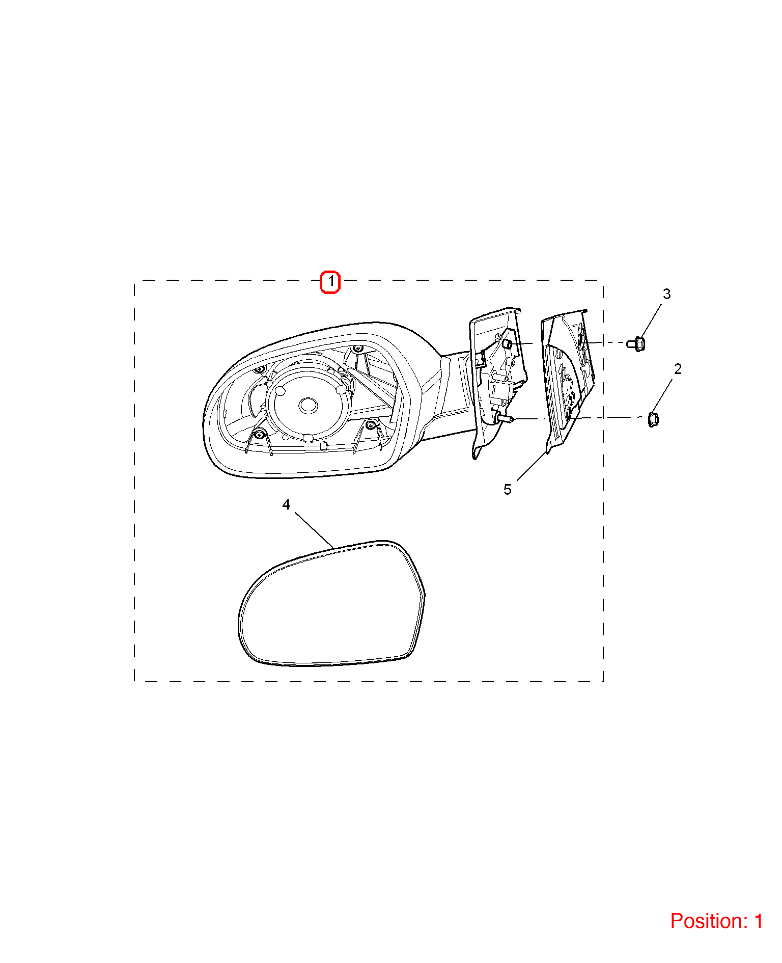 MG Reverse mirror assembly OEM 10053024 FOR MG350 10053024-MG_OEM