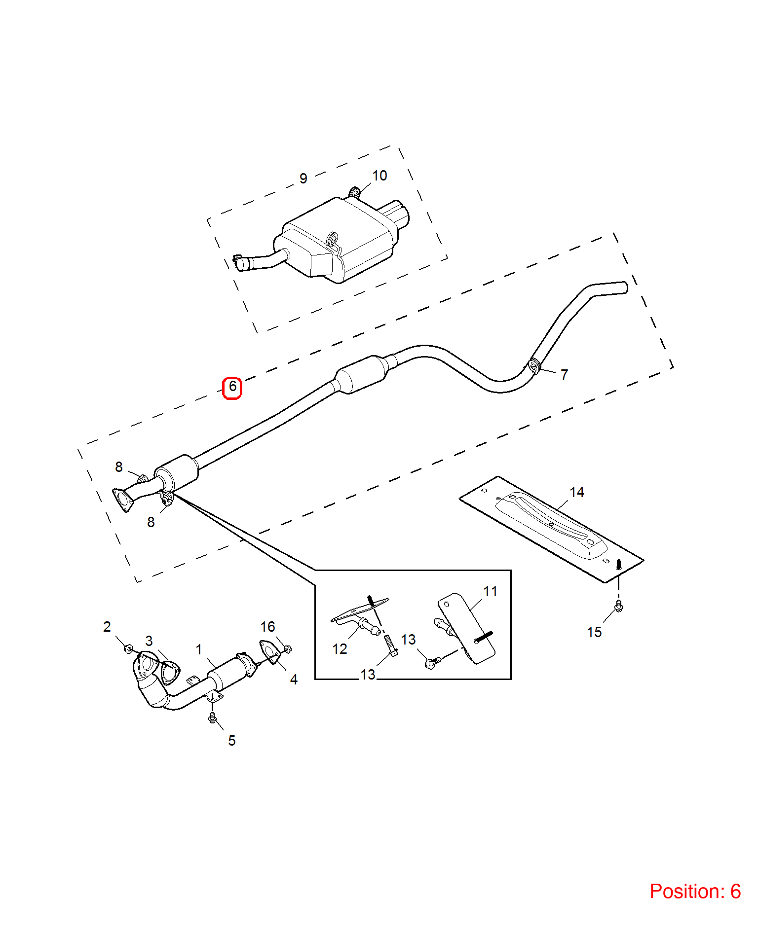 MG Three-way catalytic converter OEM 10055745 FOR MG6 10055745-MG_OEM