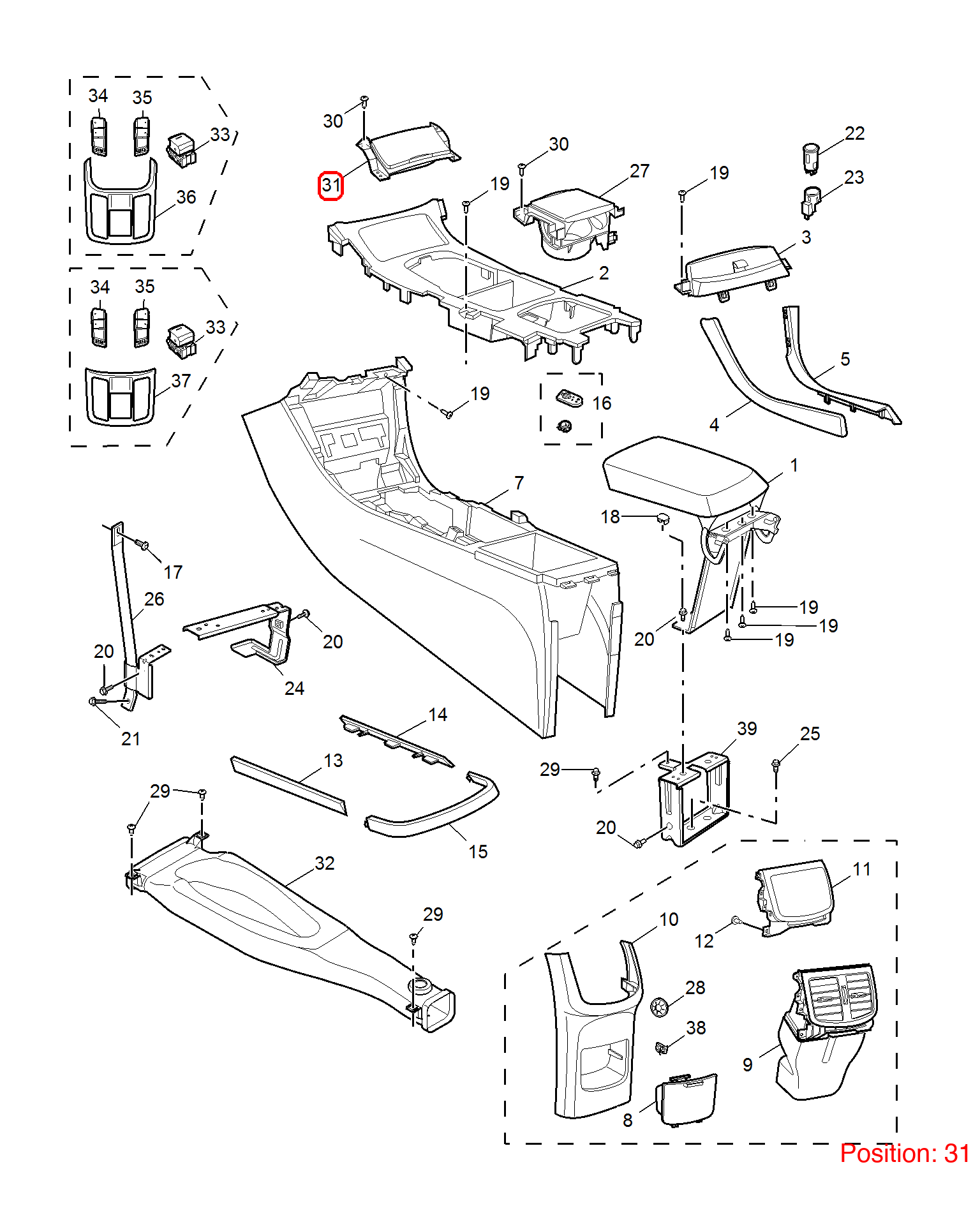 MG Ashtray OEM 10063874ASA24 FOR MG6 10063874ASA24-MG_OEM