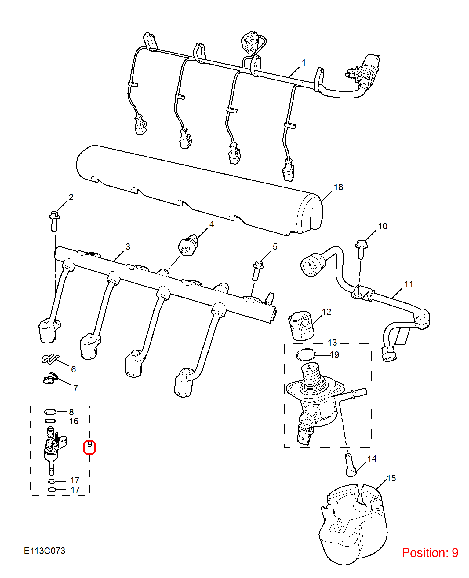 MG Fuel injector OEM 10064545 FOR MG MG5 10064545-MG_OEM