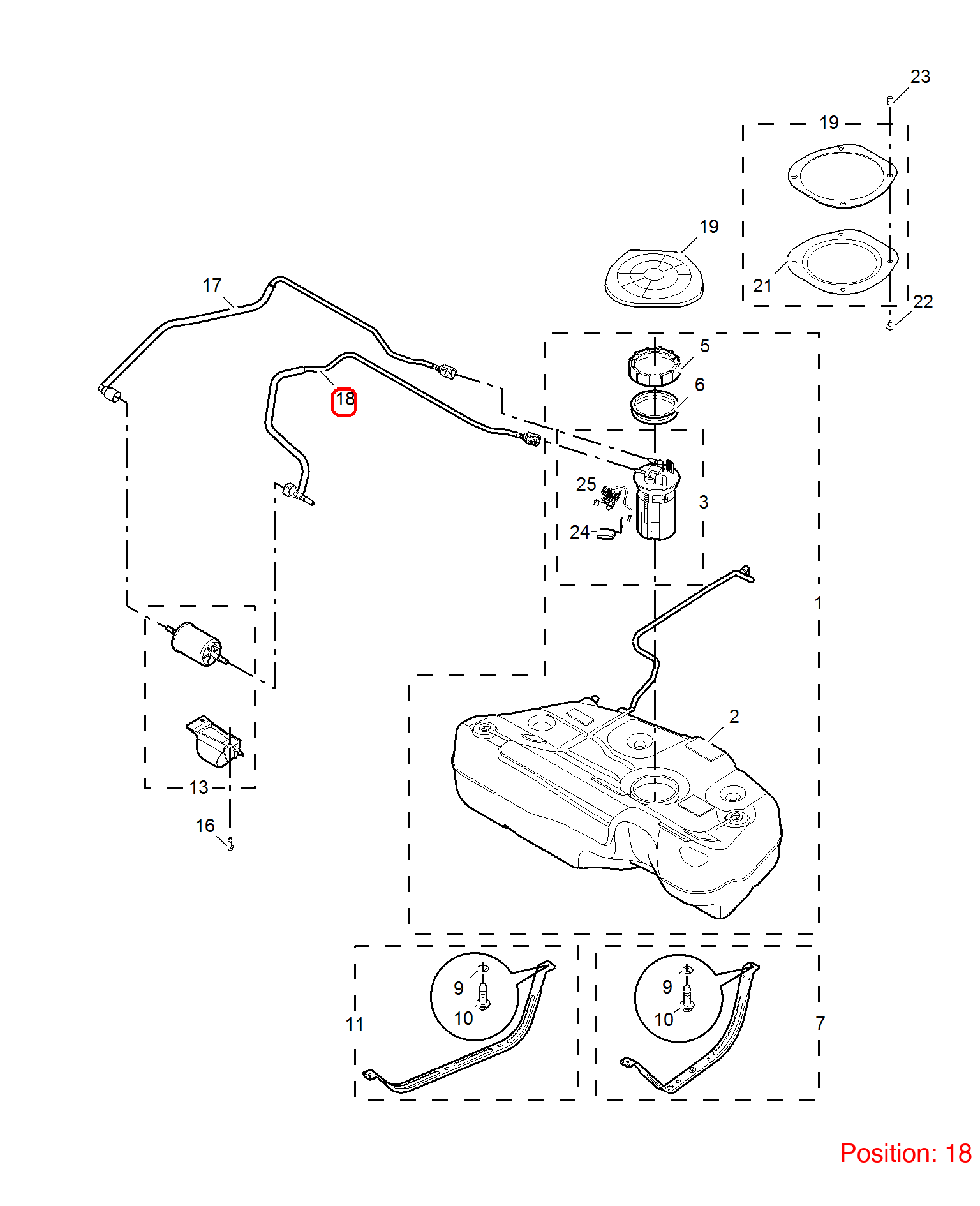 MG Fuel Feed Hose OEM 10064744 FOR MG6 MG550 10064744-MG_OEM