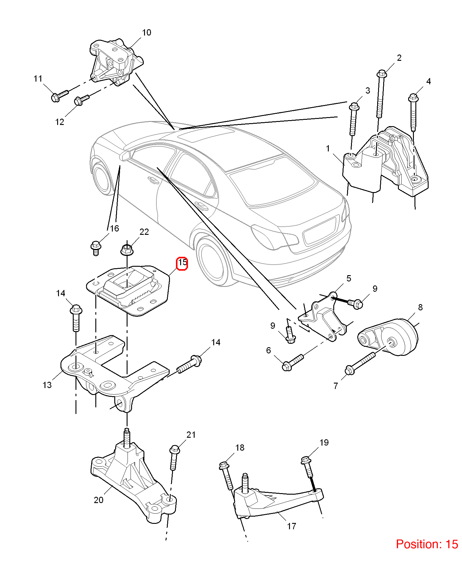 MG Transmission mount OEM 10065431 FOR MG6 MG550 10065431-MG_OEM