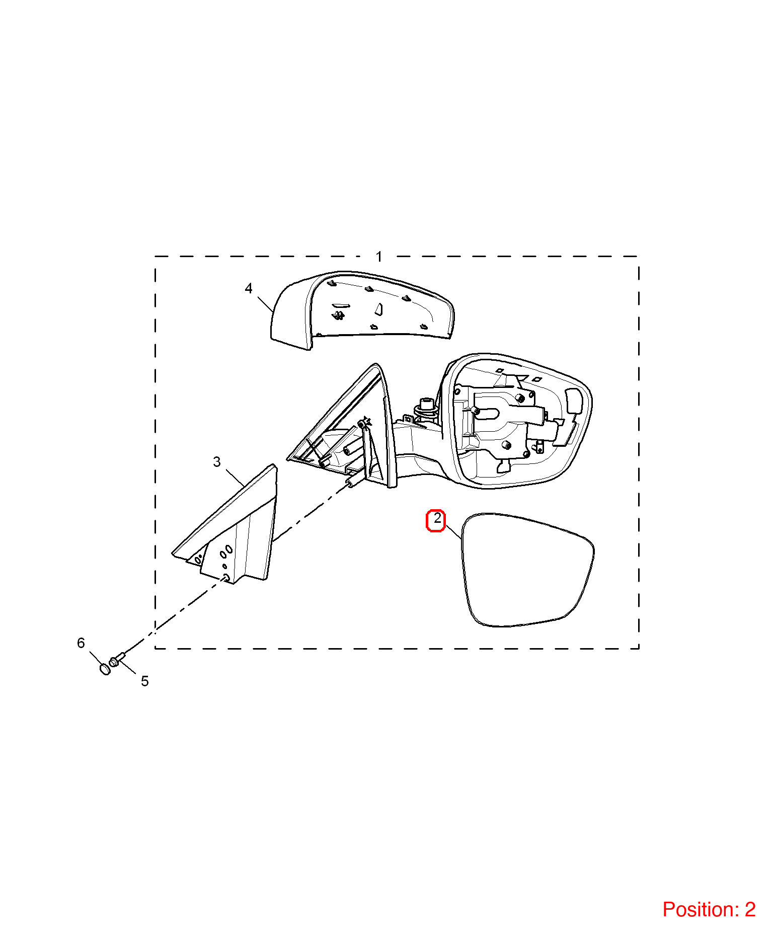 MG Reverse mirror glass OEM 10065641 FOR MG6 MG550 10065641-MG_OEM
