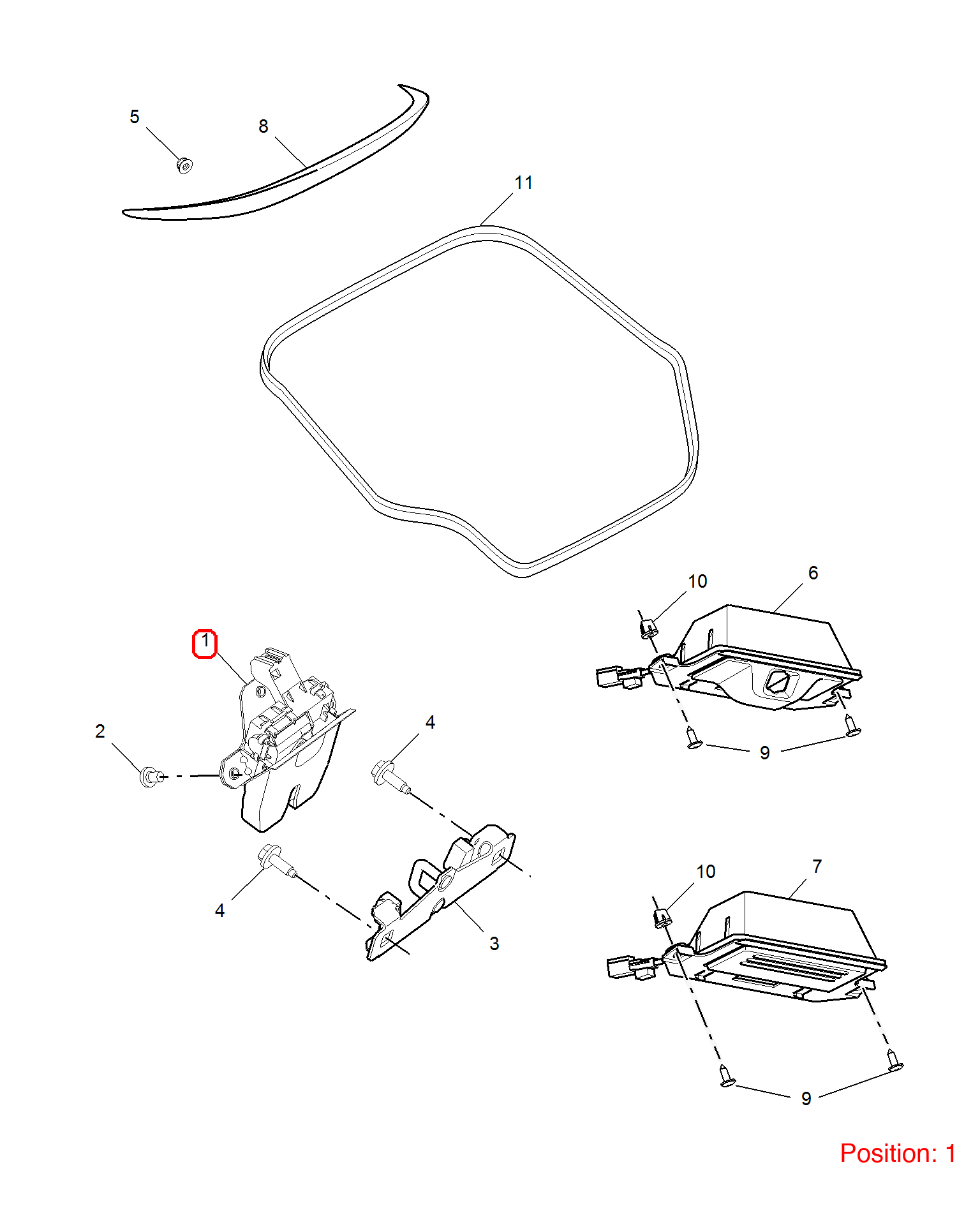 MG Trunk Lock Actuator OEM 10067583ASA FOR MG6 10067583ASA-MG_OEM