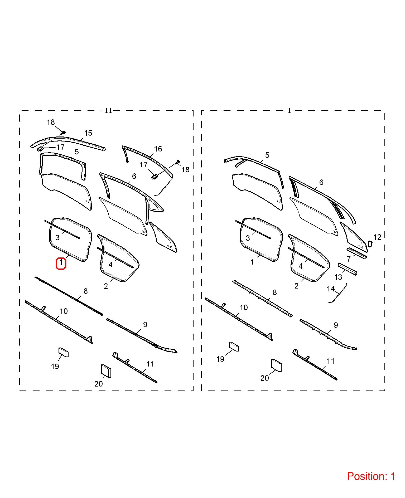 MG Door frame weatherstrip OEM 10069425 FOR MG6 MG550 10069425-MG_OEM