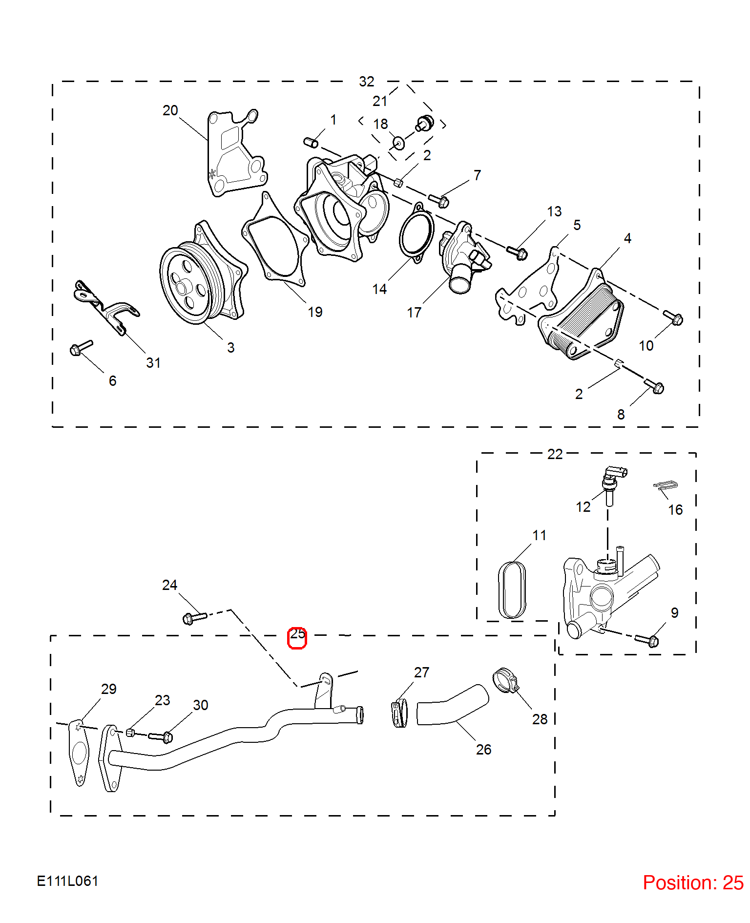 MG Water pipe OEM 10070323 FOR RX5 MG MG5 MG6 10070323-MG_OEM
