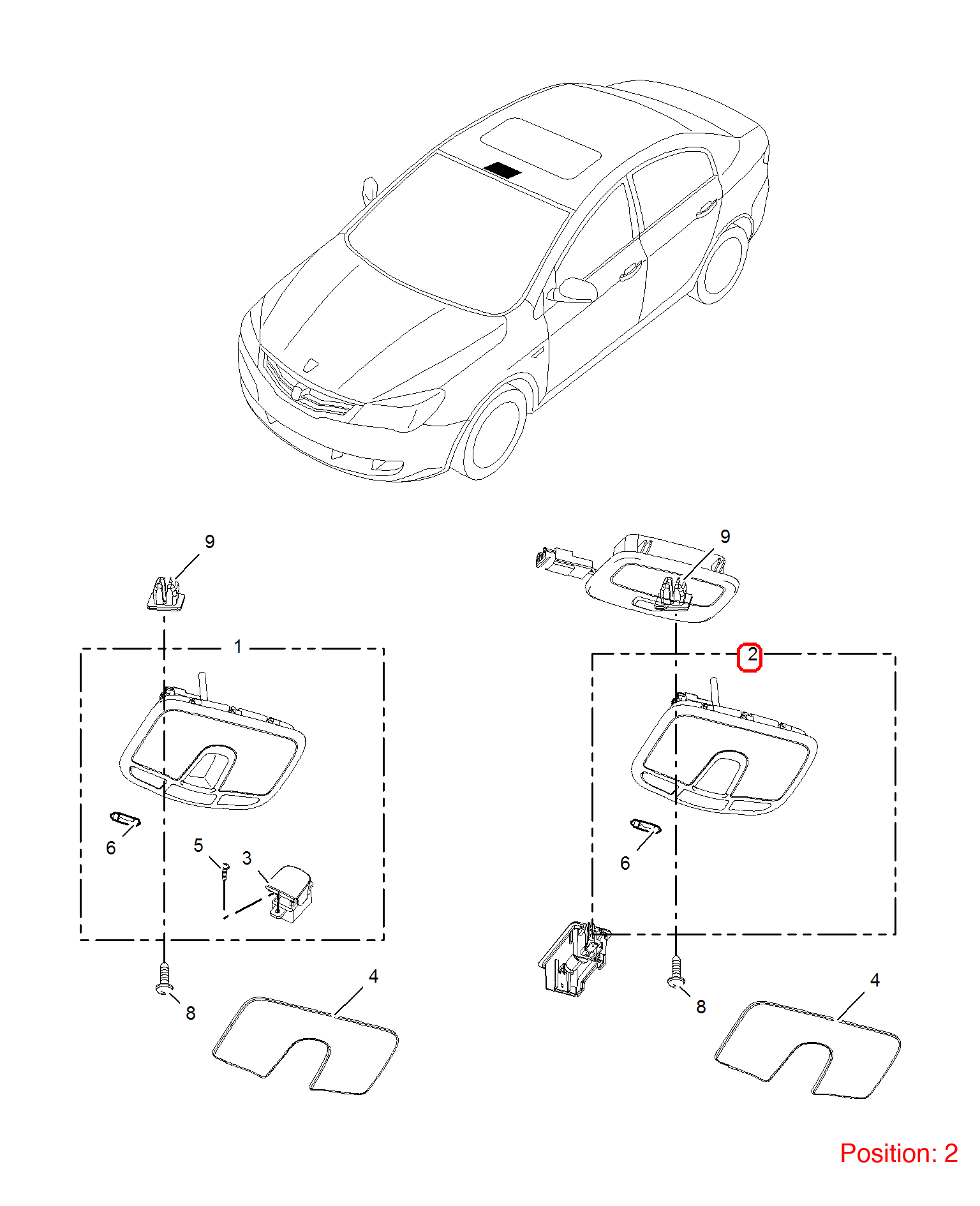 MG Reading light OEM 10070436ASA FOR MG350 10070436ASA-MG_OEM