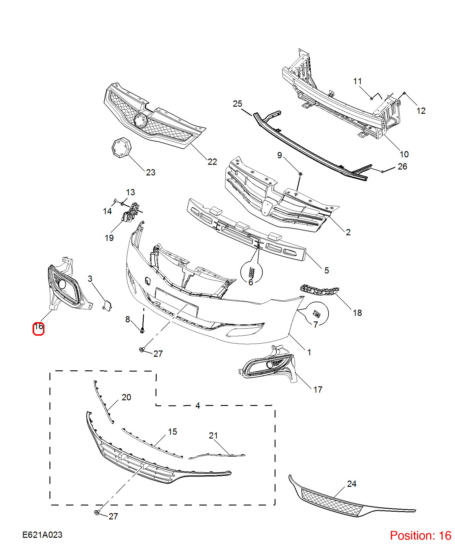 MG Grille Air Intake OEM 10071844 FOR MG350 10071844-MG_OEM