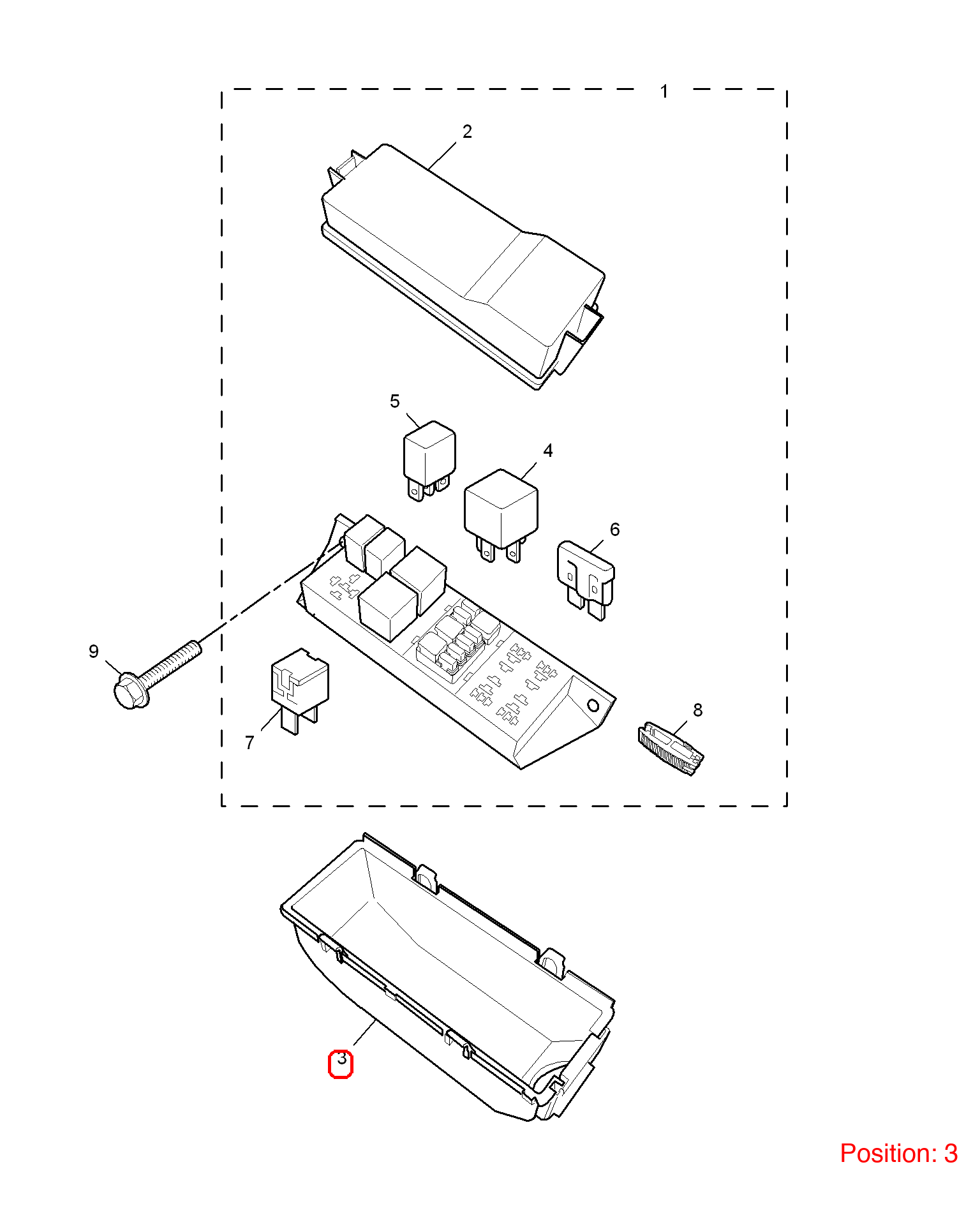 MG Fuse box base OEM 10072427 FOR MG6 10072427-MG_OEM