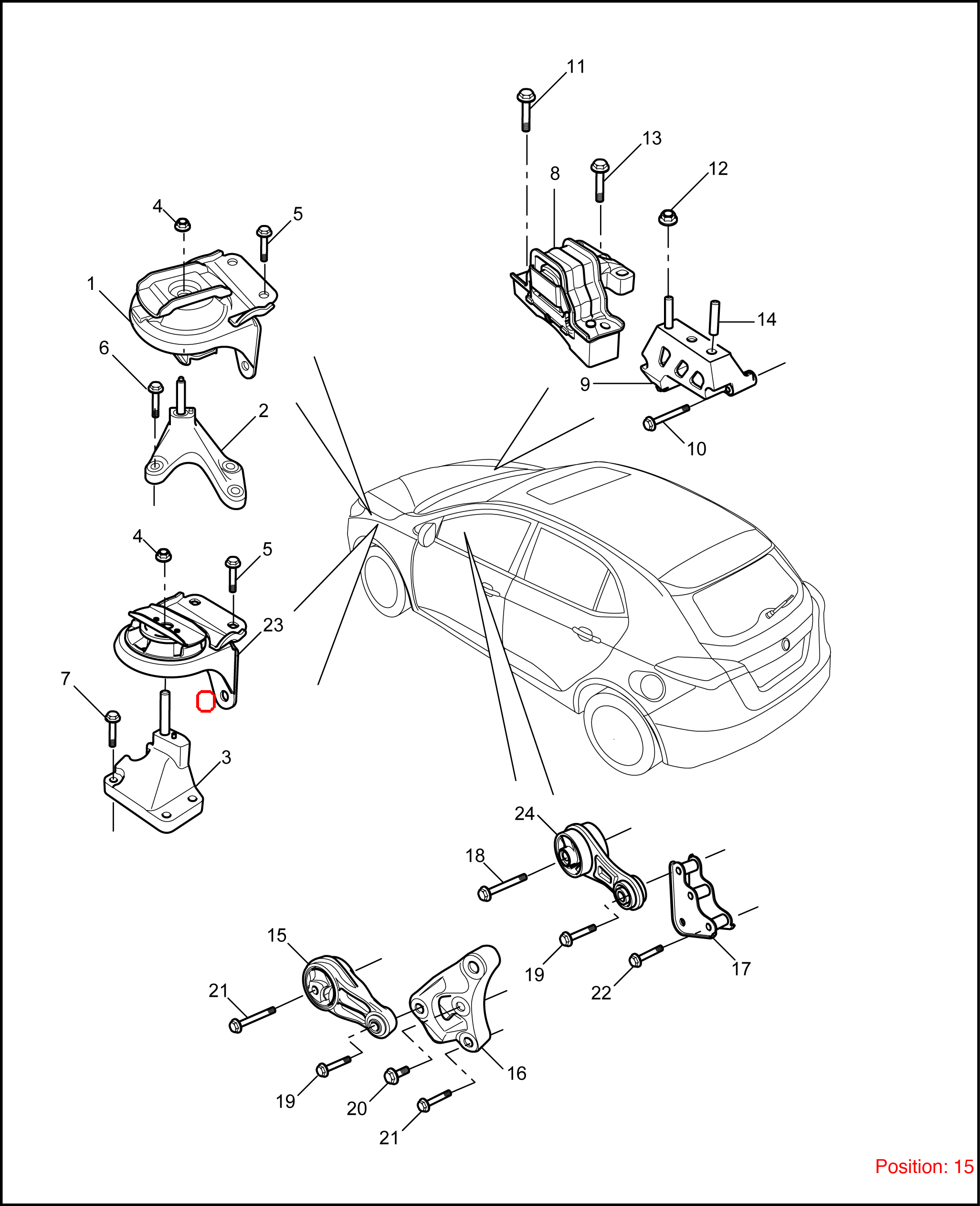 MG Engine mount OEM 10072432 FOR MG350 MG5 10072432-MG_OEM