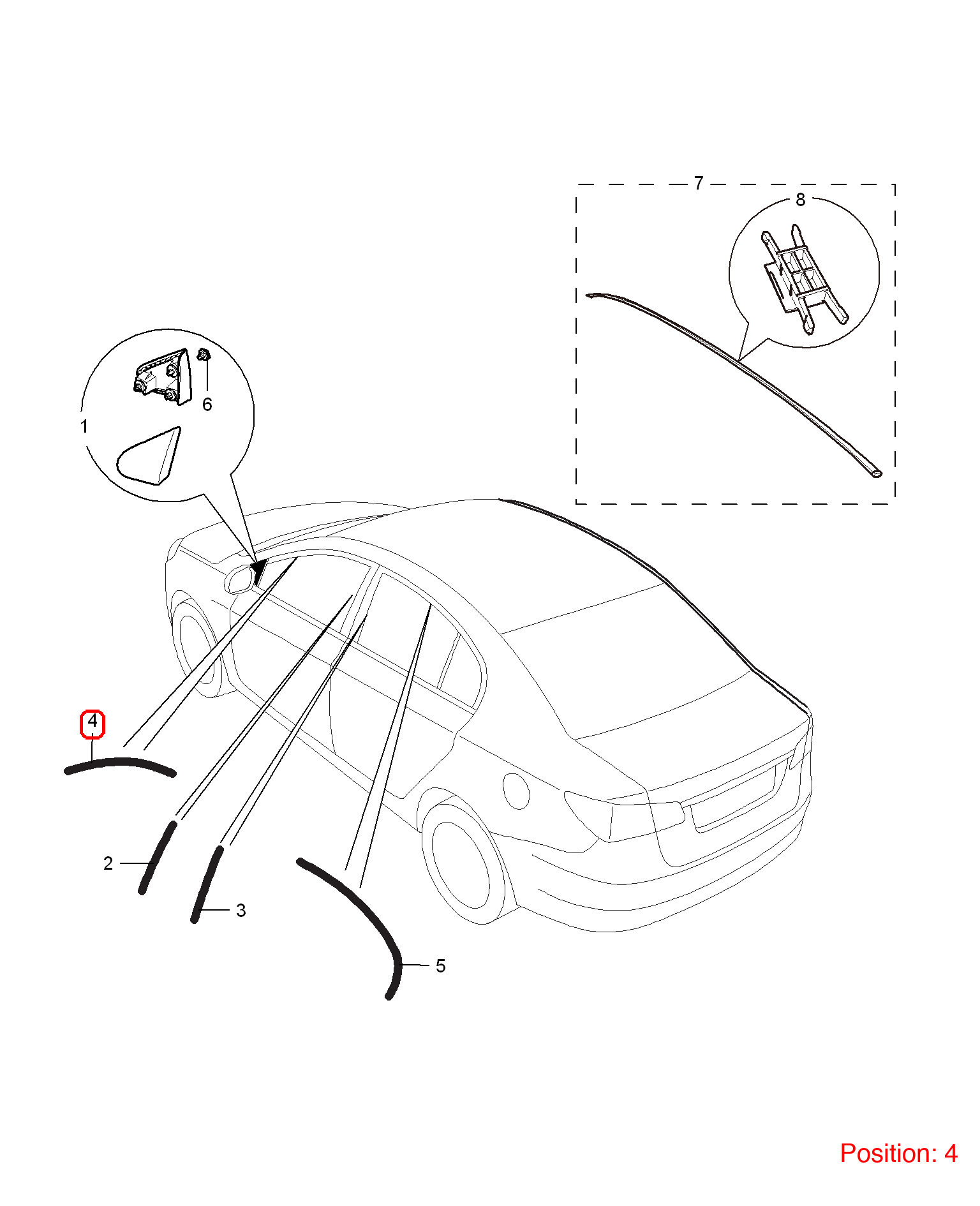 MG Door sticker OEM 10073276 FOR MG5 10073276-MG_OEM