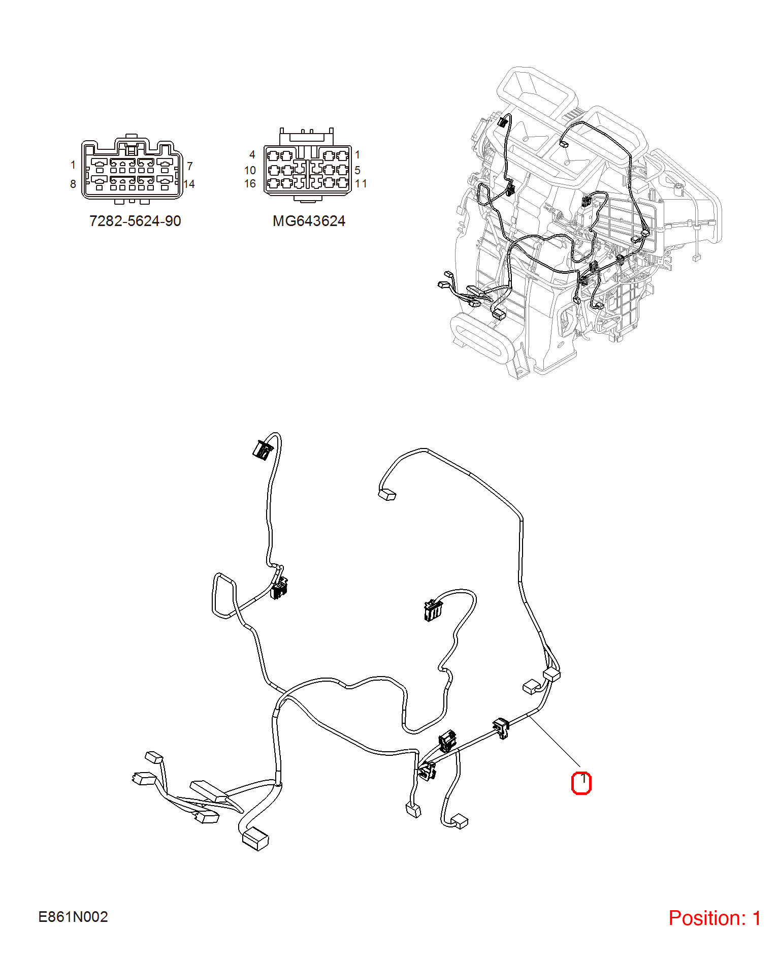 MG Blower wiring harness OEM 10074368 FOR MG6 10074368-MG_OEM