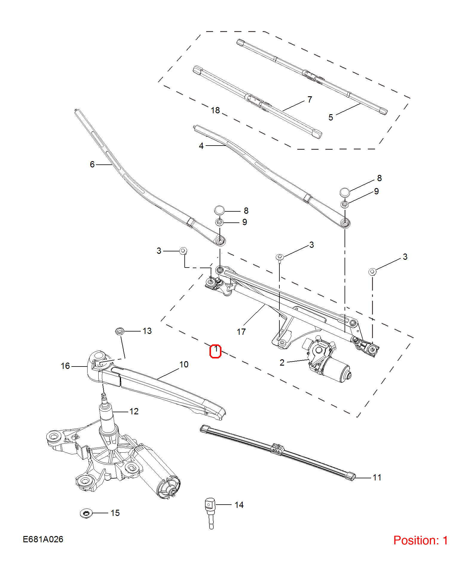 MG Wiper linkage motor assembly OEM 10074490 FOR MG350 MG5 10074490-MG_OEM