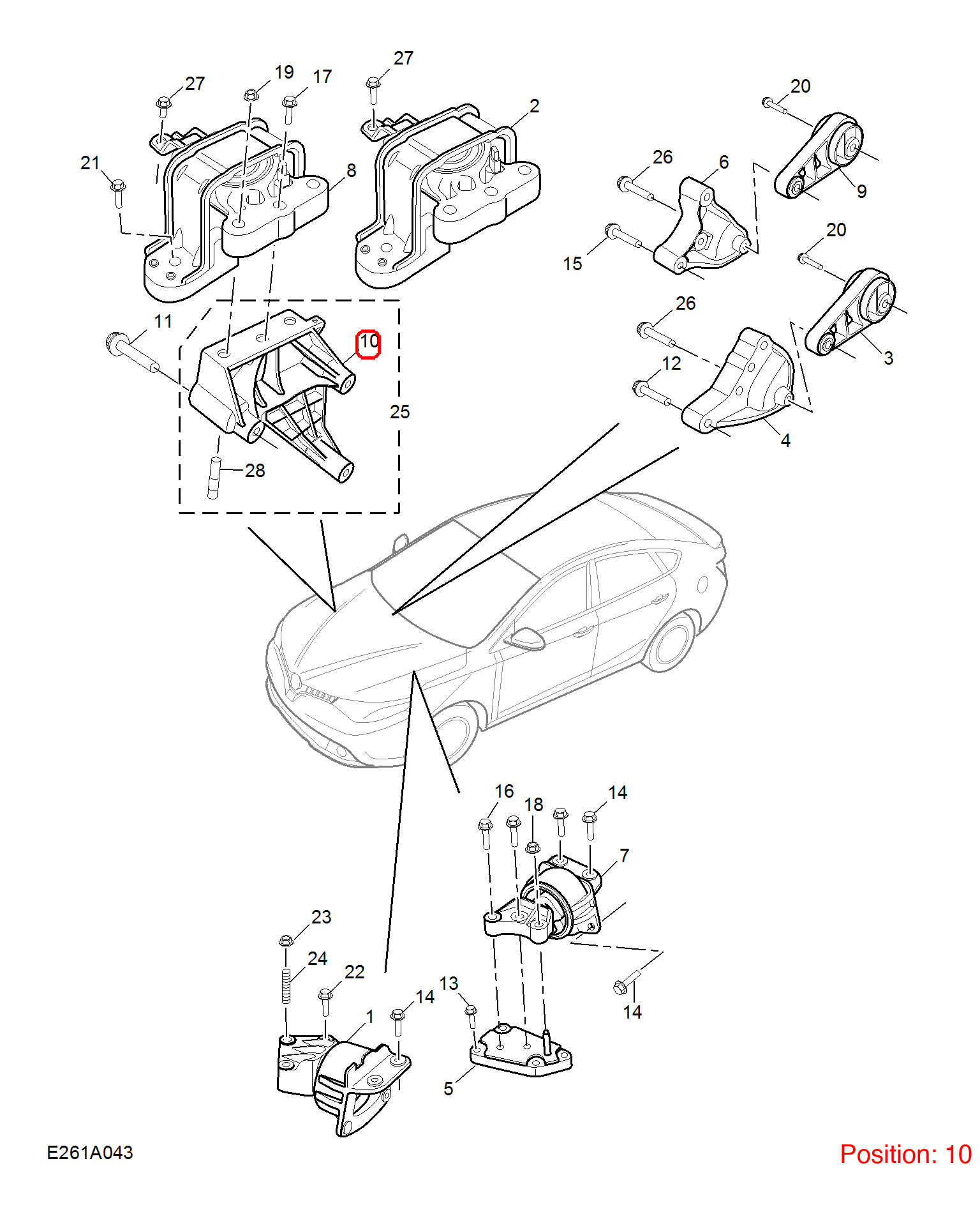 MG Engine mount bracket OEM 10075642 10075642-MG_OEM