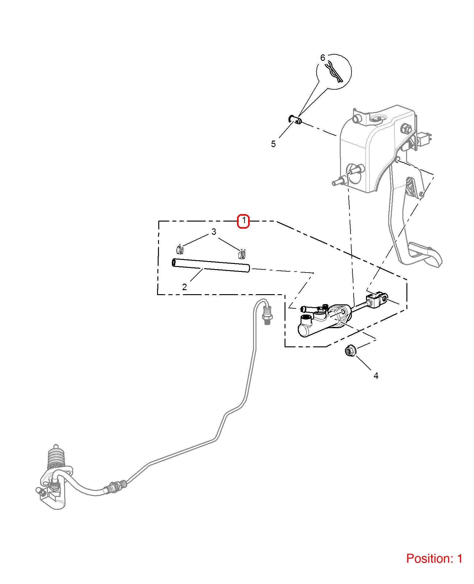 MG Clutch master cylinder OEM 10077453 FOR MG350 MG5 10077453-MG_OEM
