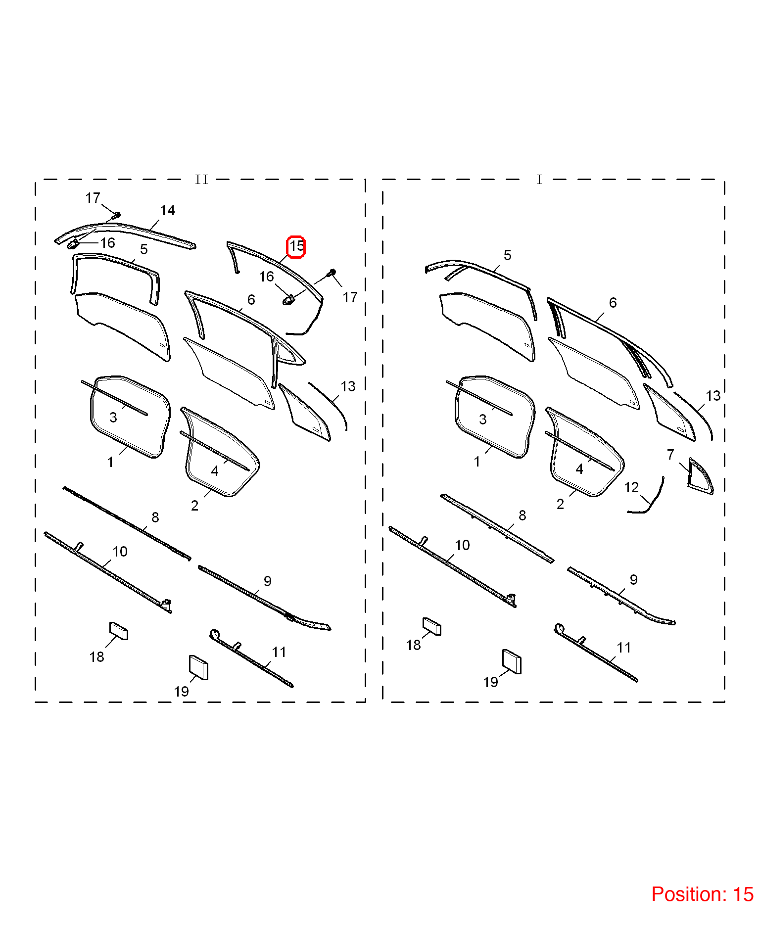 MG Door glass upper trim strip OEM 10081645 FOR MG6 10081645-MG_OEM
