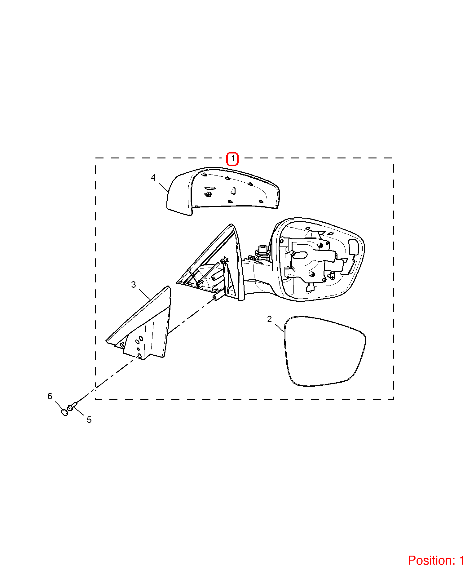 MG Reverse mirror assembly OEM 10083242 FOR MG6 MG550 10083242-MG_OEM