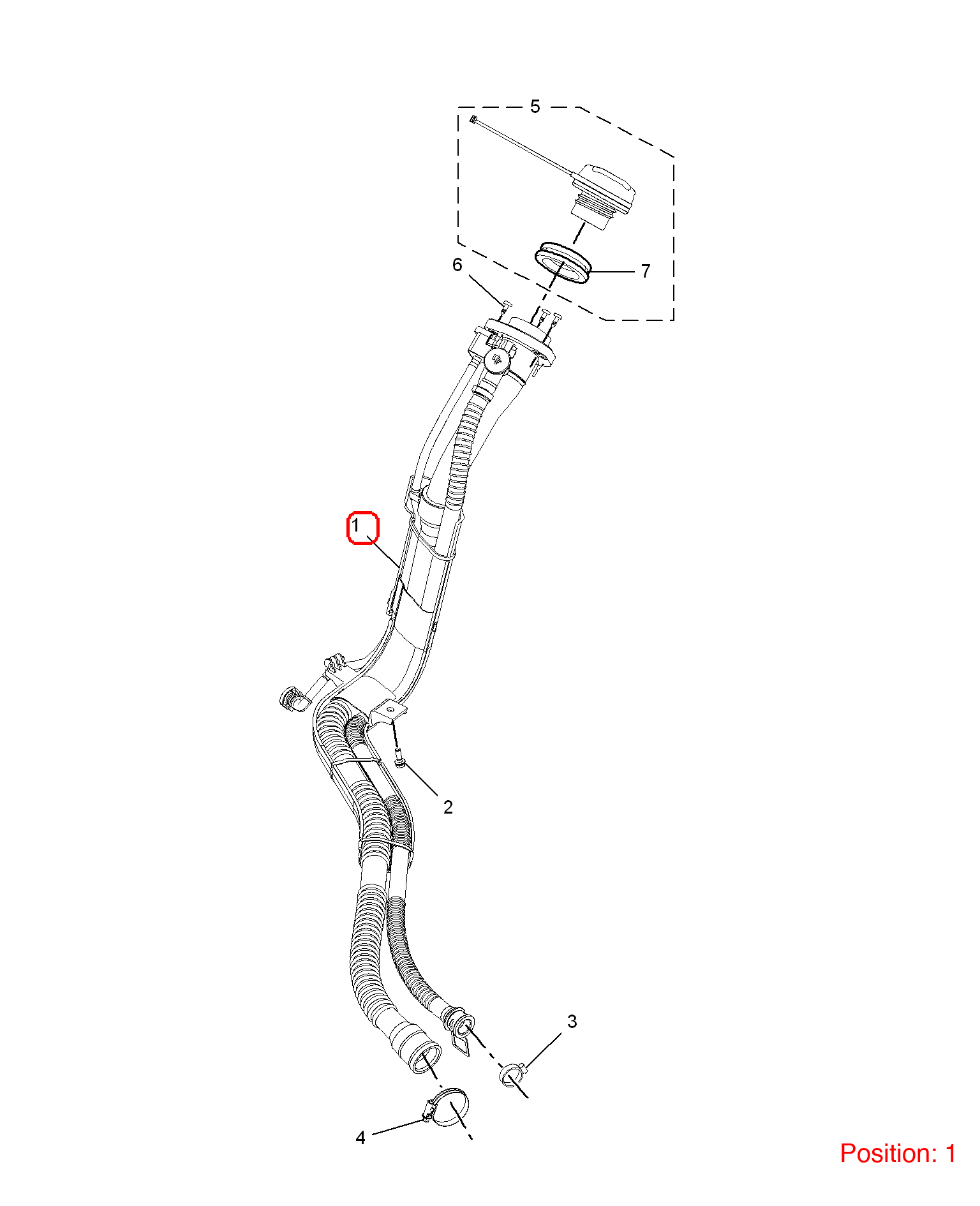 MG Fuel filling pipe OEM 10083810 FOR MG350 10083810-MG_OEM