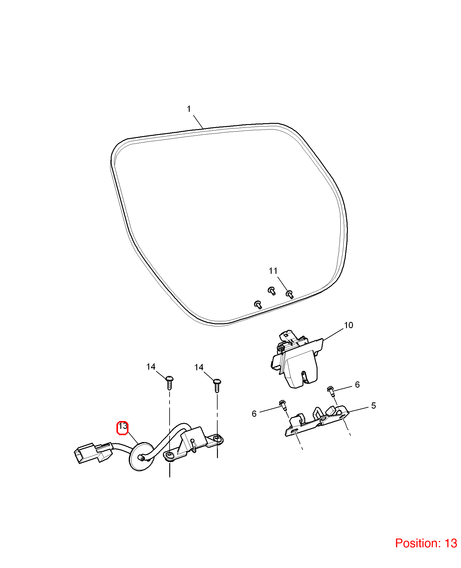 MG Tailgate switch OEM 10087333 FOR MG5 10087333-MG_OEM