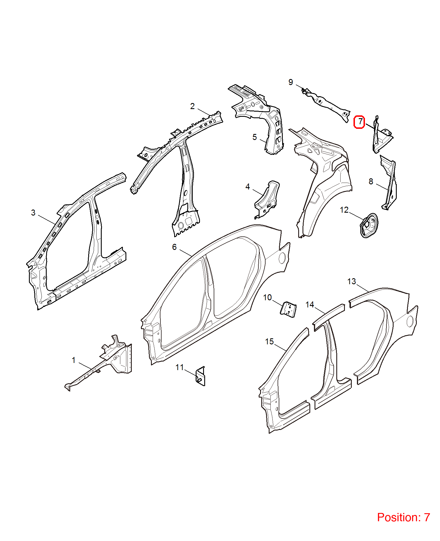 MG Rear taillight sand plate OEM 10088037 FOR MG5 10088037-MG_OEM