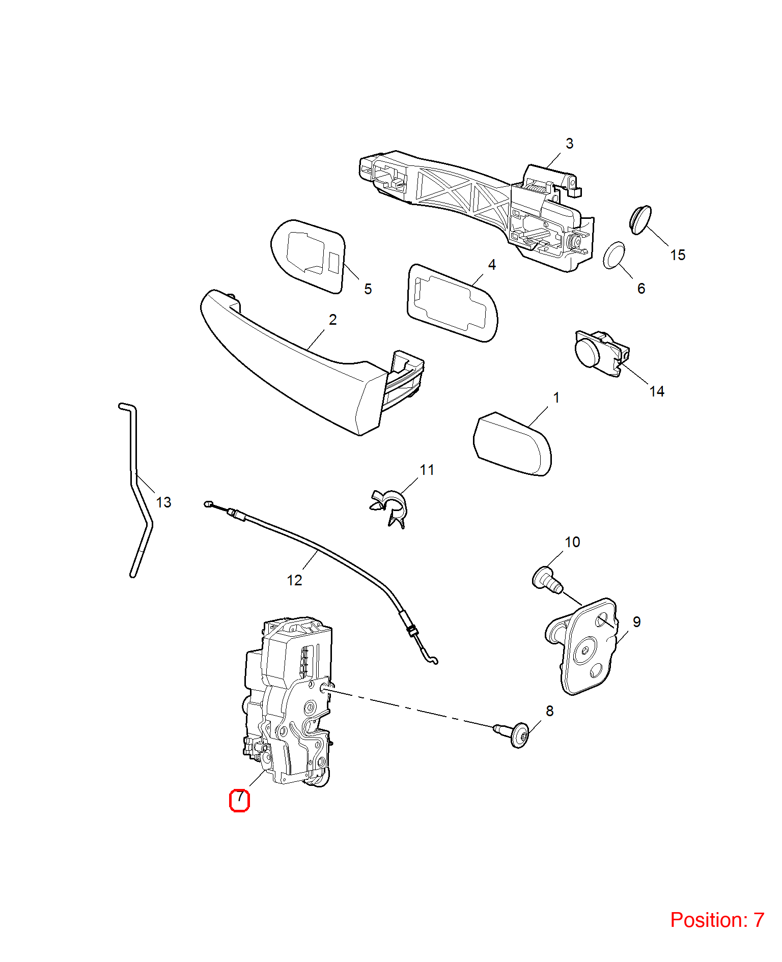 MG Door Lock OEM 10090274 FOR MG6 MG550 MG350 MG5 10090274-MG_OEM