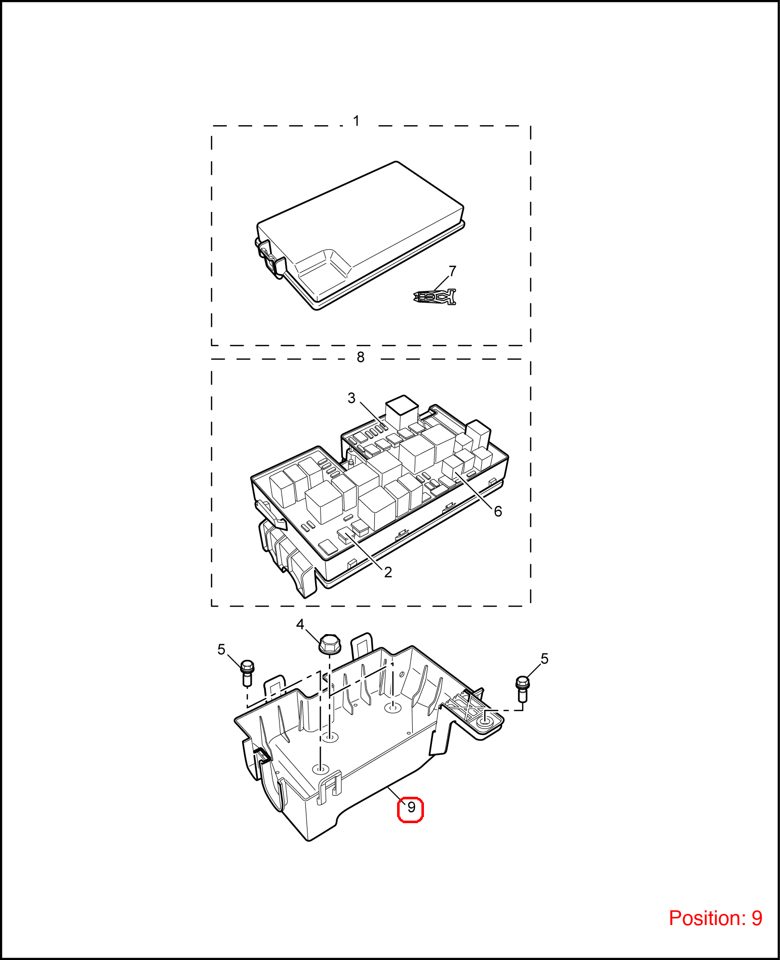 MG Fuse box base OEM 10091169 10091169-MG_OEM