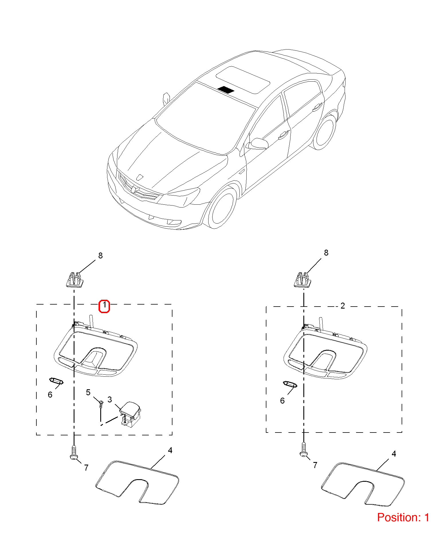 MG Reading light OEM 10091702ESA FOR MG350 MG5 10091702ESA-MG_OEM