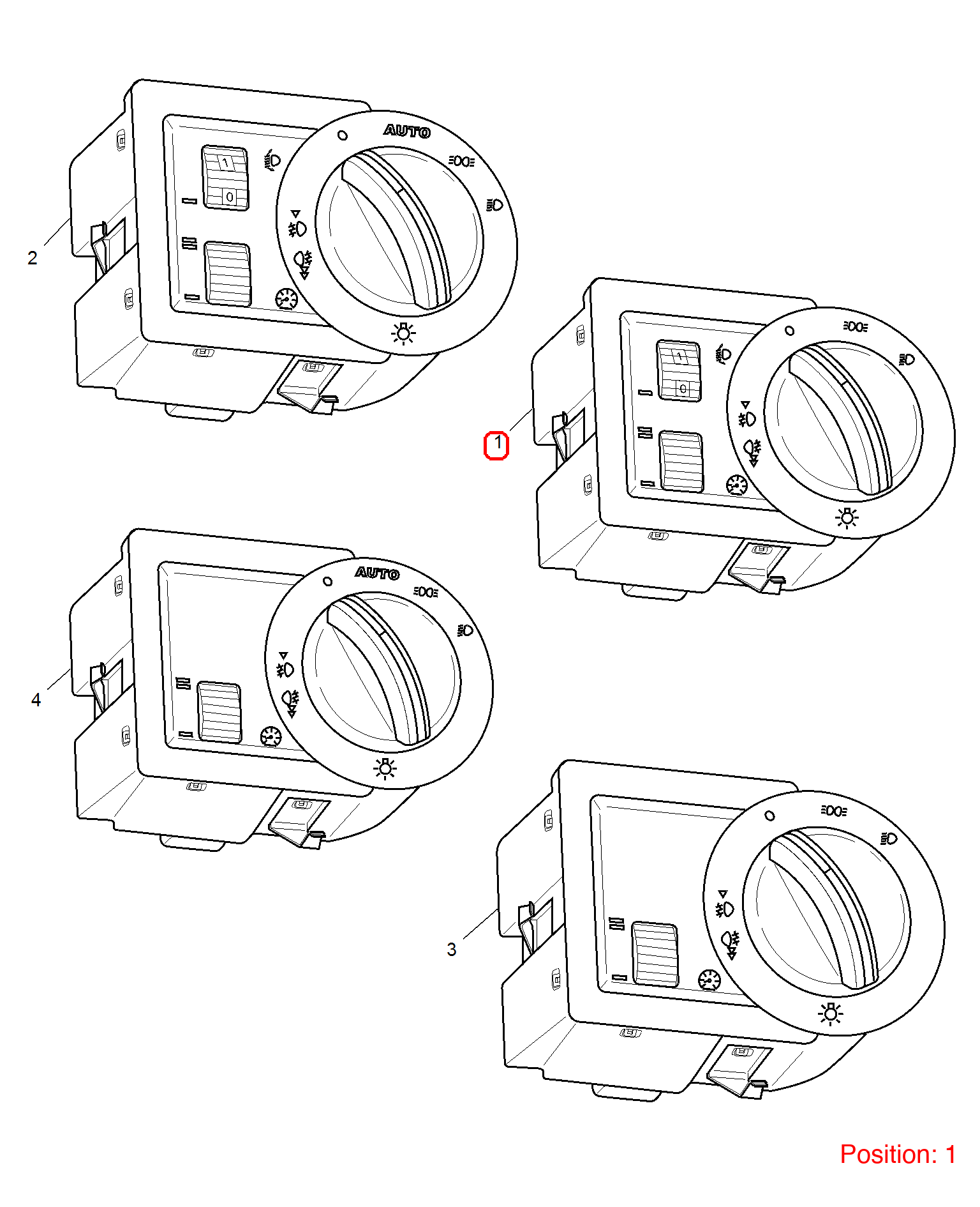 MG Front headlight switch OEM 10091793 FOR MG6 MG550 10091793-MG_OEM