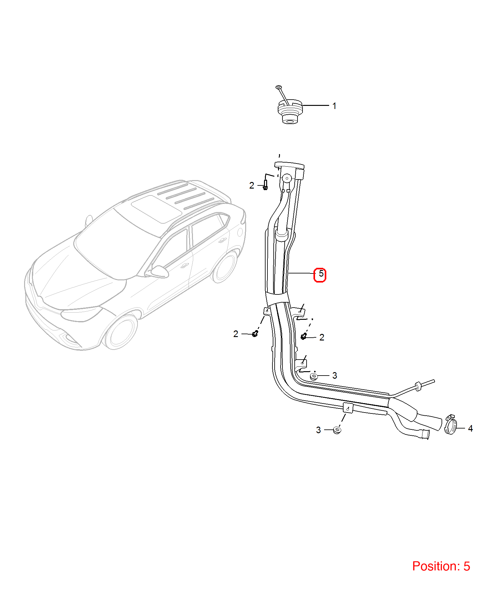 MG Fuel filling pipe OEM 10094319 FOR MG 10094319-MG_OEM