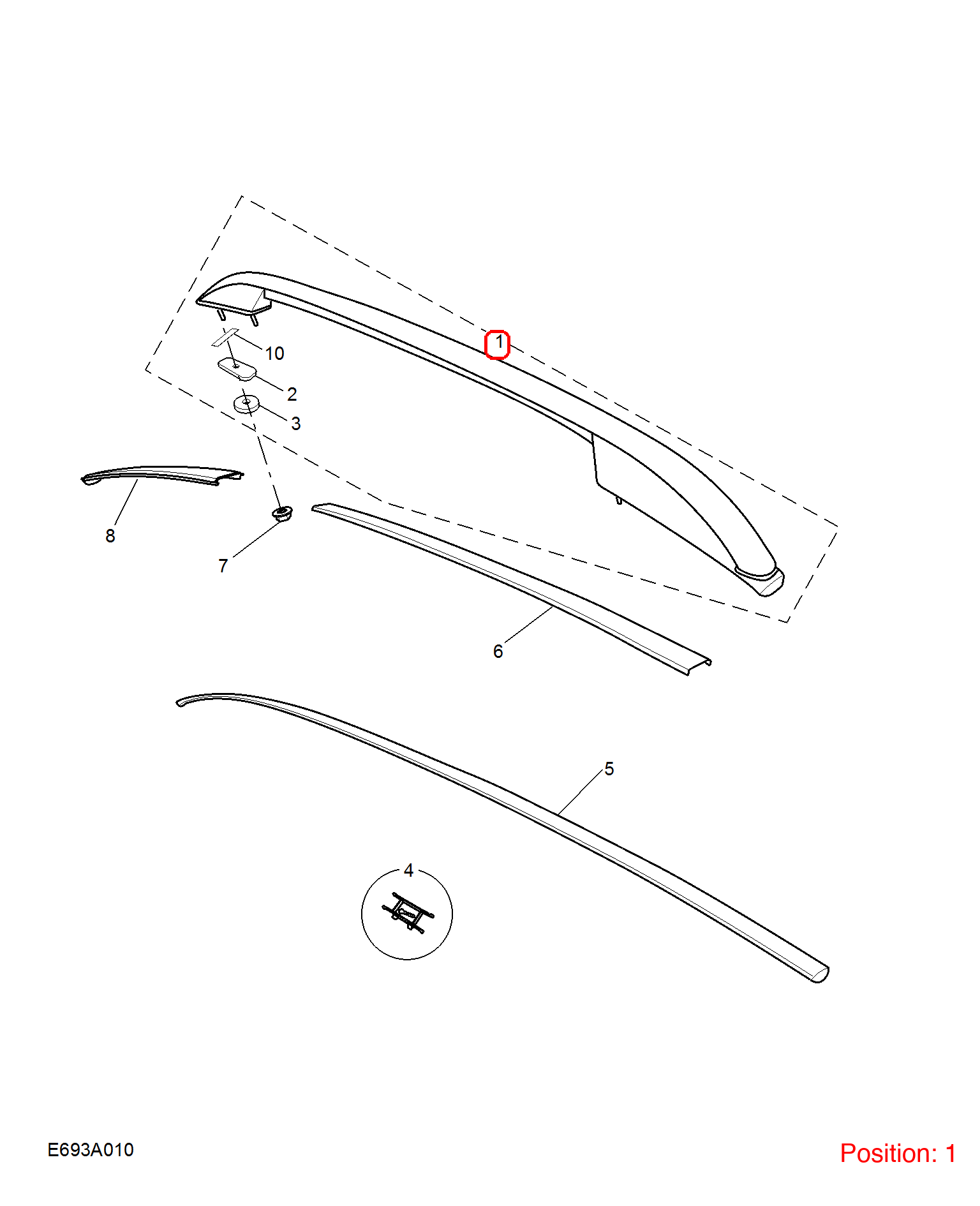 MG Luggage rack OEM 10096143 FOR MG 10096143-MG_OEM