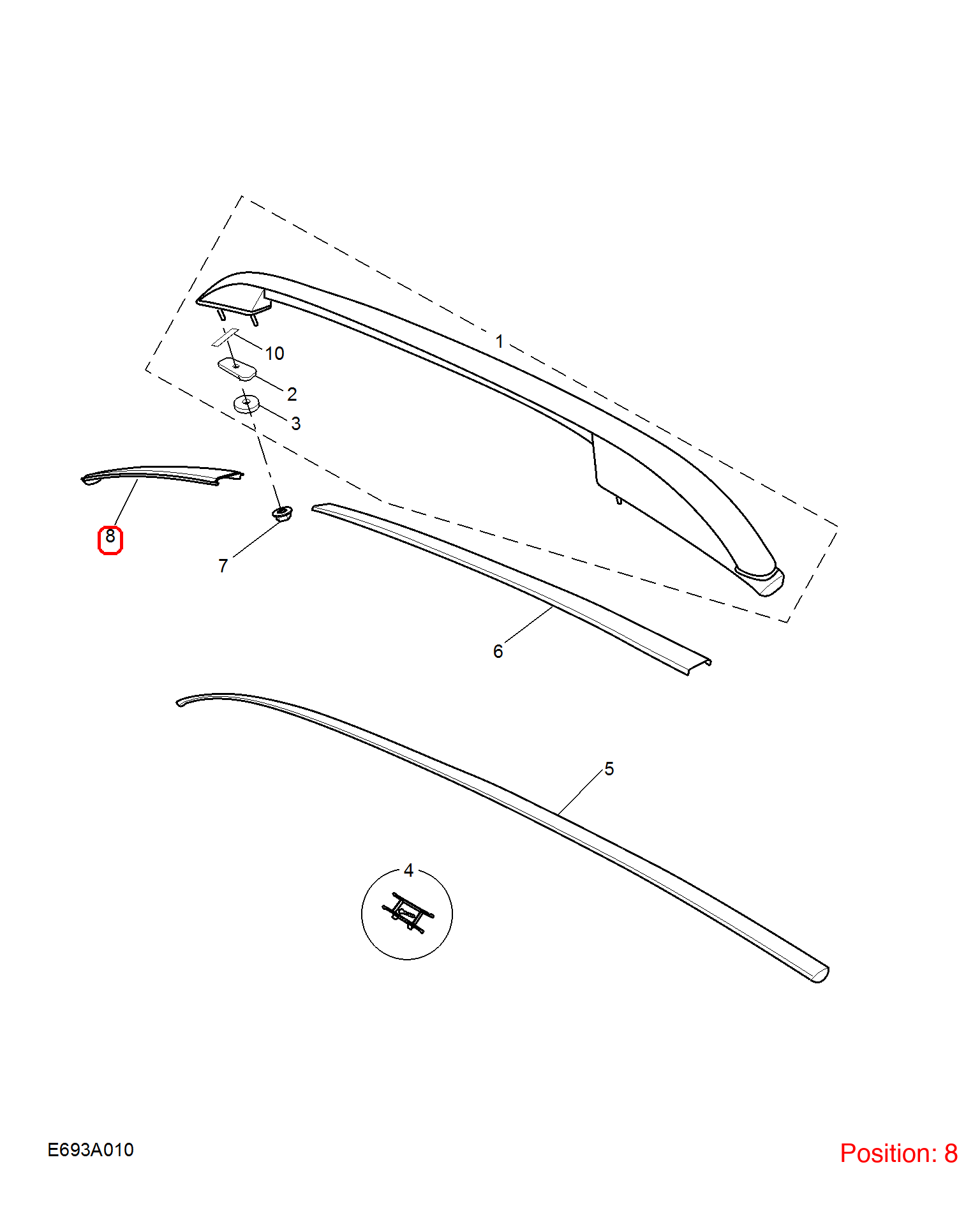 MG Roof trim strip OEM 10096146 FOR MG 10096146-MG_OEM