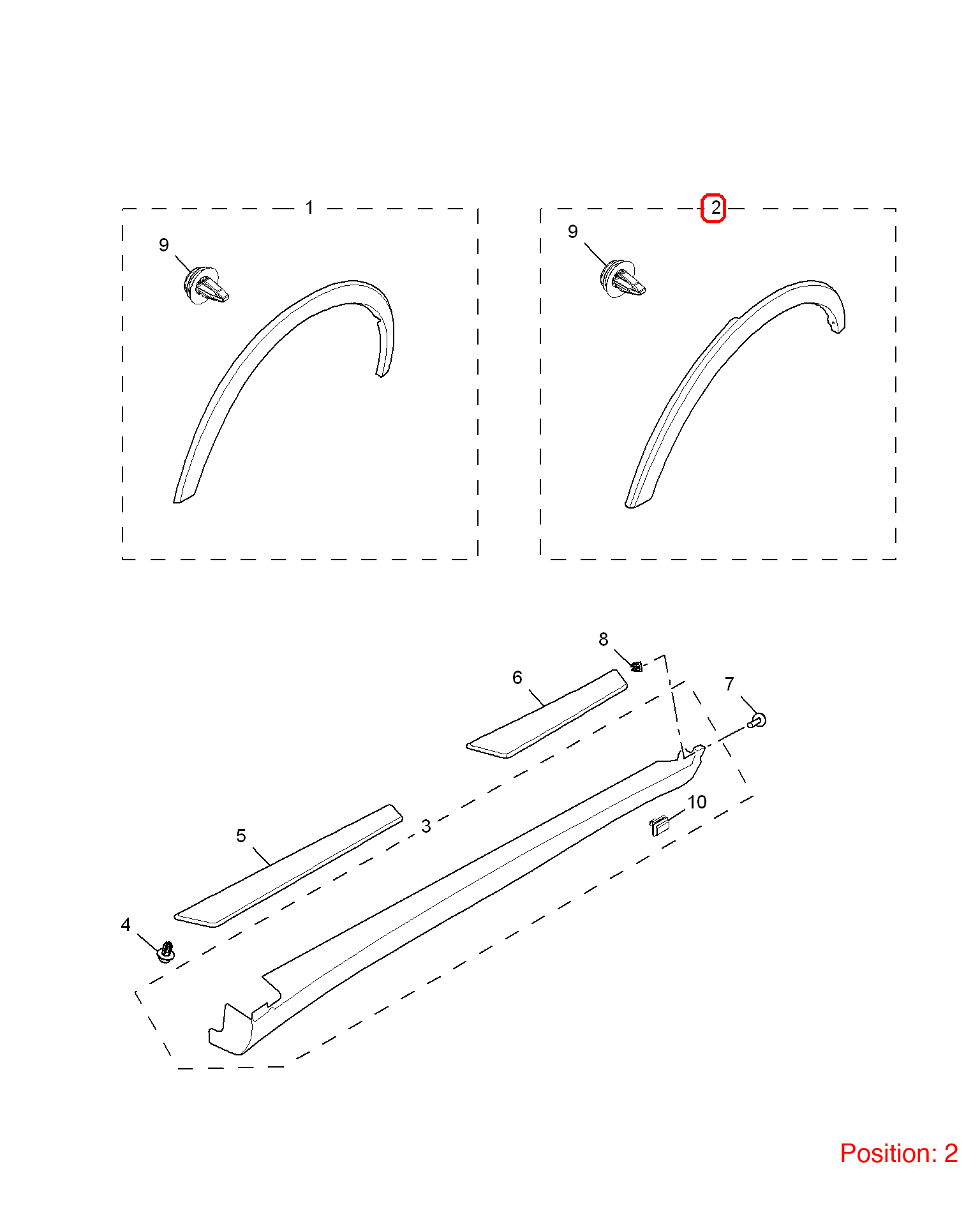 MG Wheel eyebrow OEM 10096164 FOR MG 10096164-MG_OEM