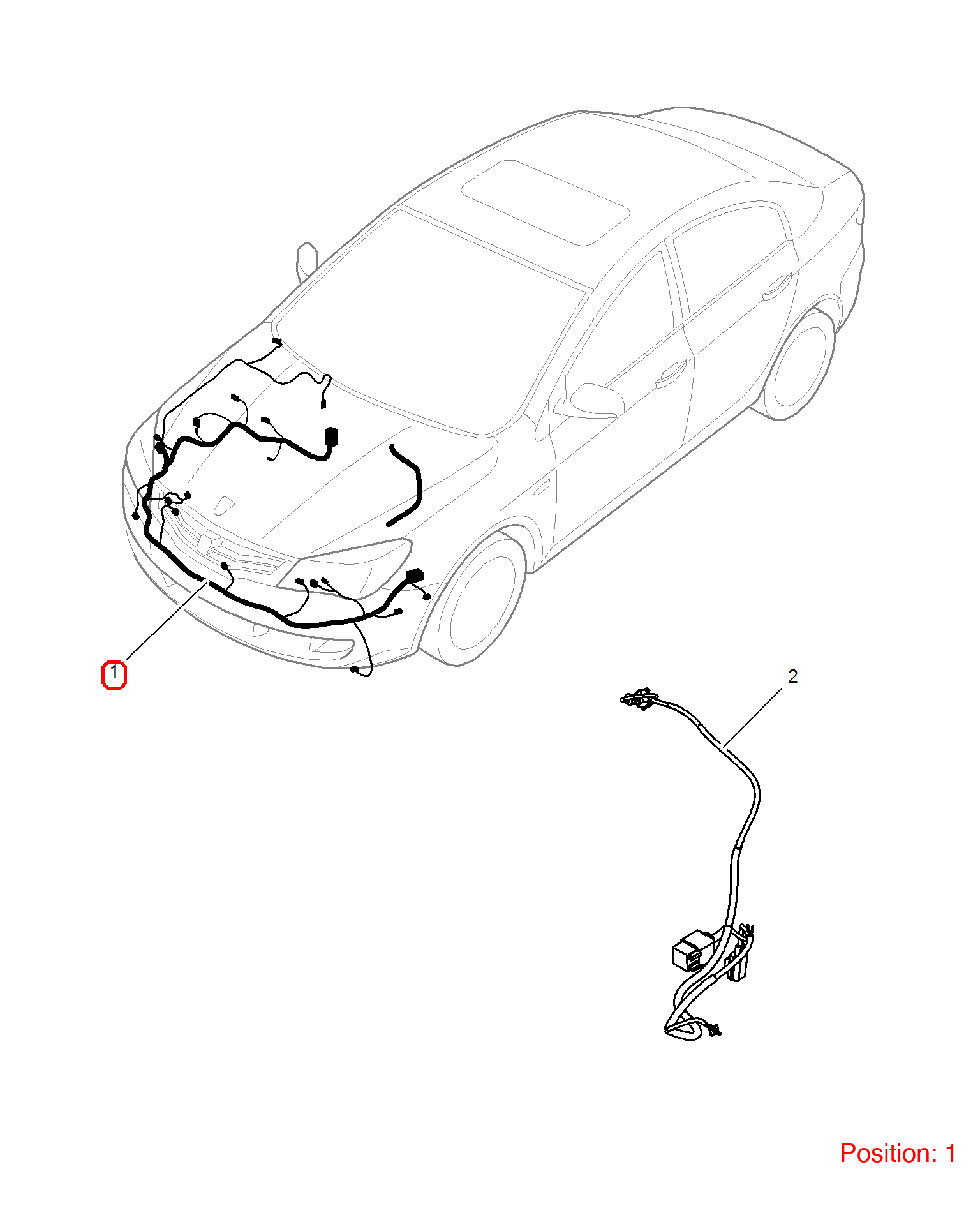 MG Engine compartment wiring harness OEM 10096743 FOR MG350 10096743-MG_OEM