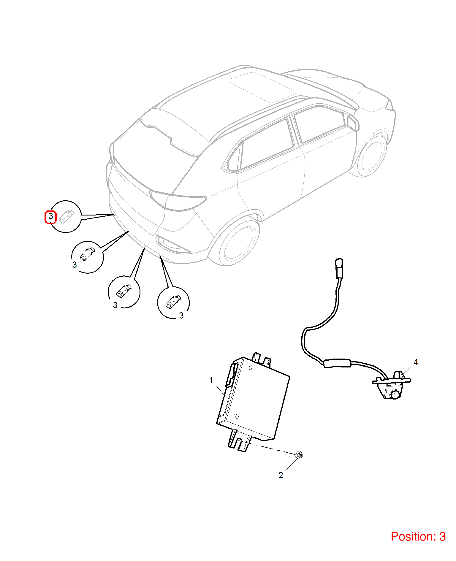 MG Parking Sensor OEM 10097182MMV FOR MG 10097182MMV-MG_OEM