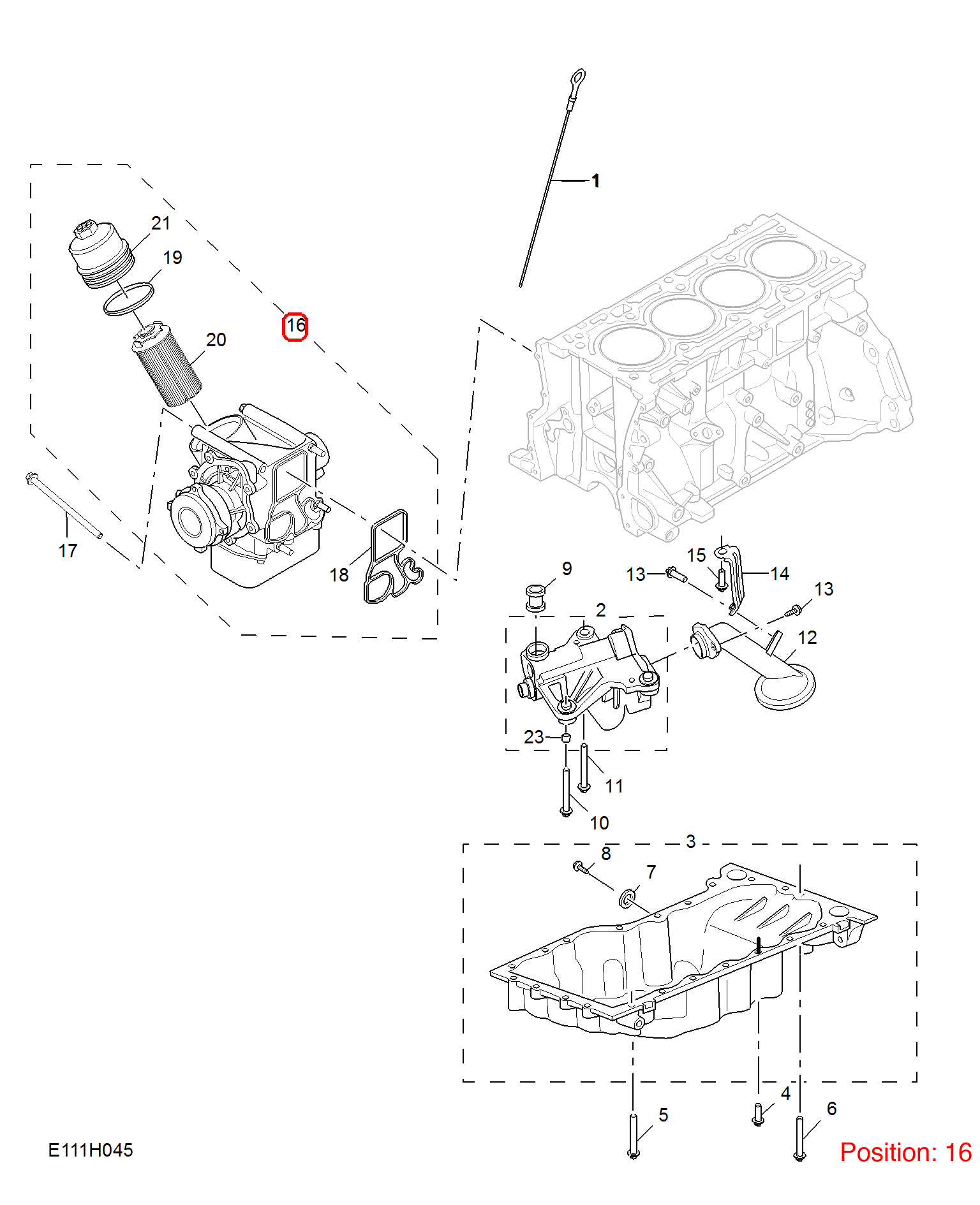MG Oil Filter Housing Assembly OEM 10097592 FOR MG 10097592-MG_OEM