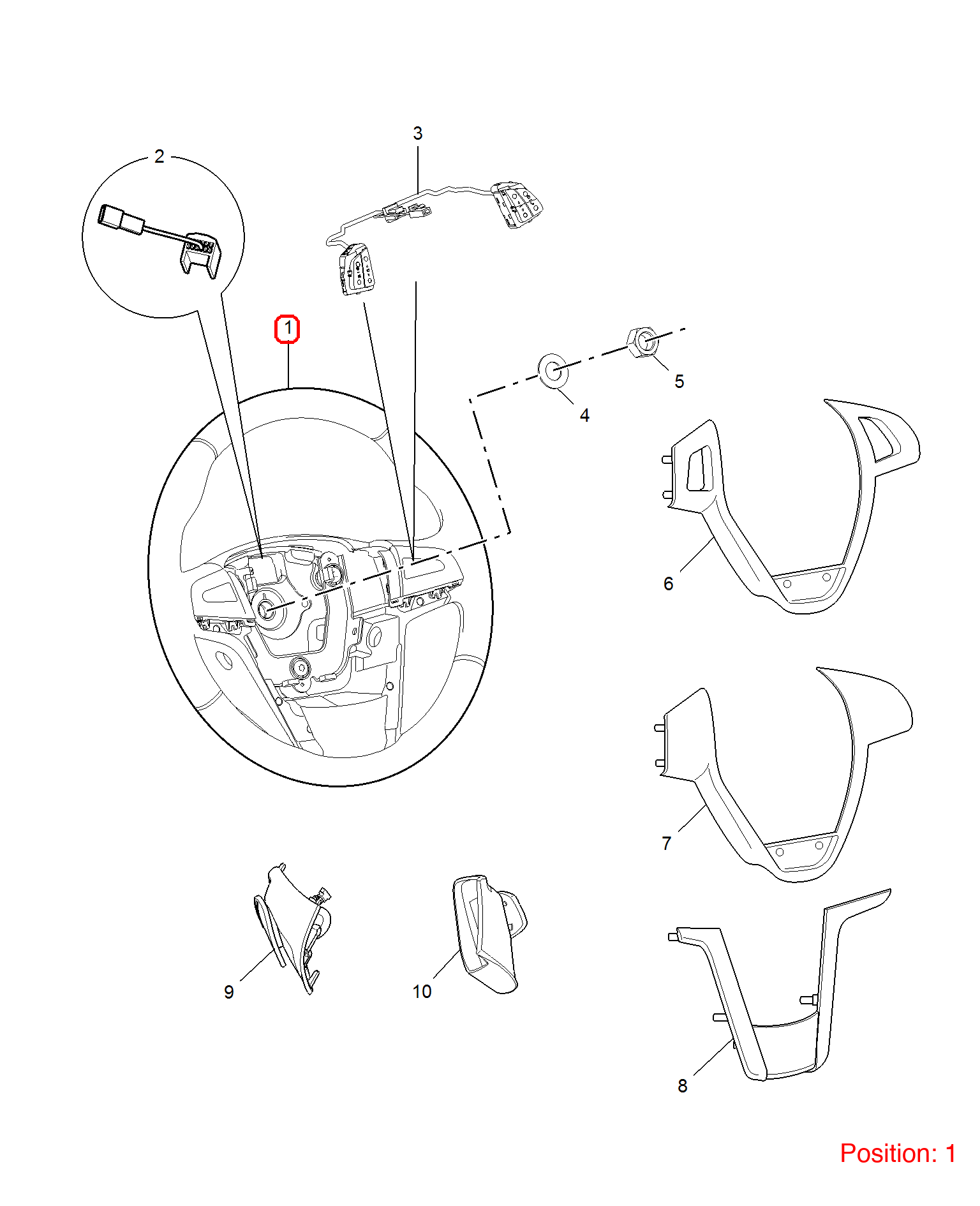 MG Steering wheel OEM 10097604 FOR MG5 10097604-MG_OEM