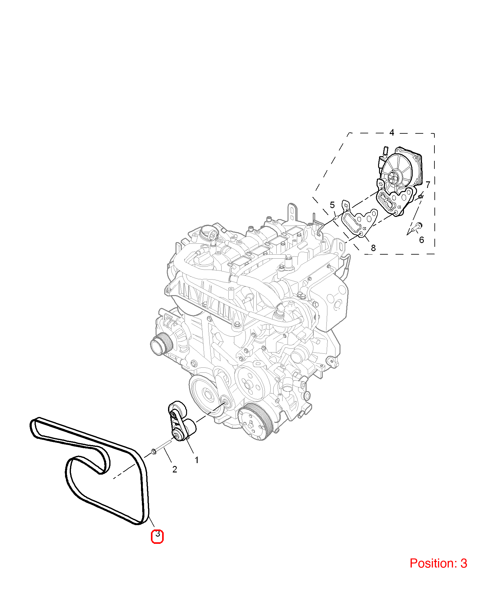 MG Engine belt OEM 10097738 FOR RX5 MG 10097738-MG_OEM