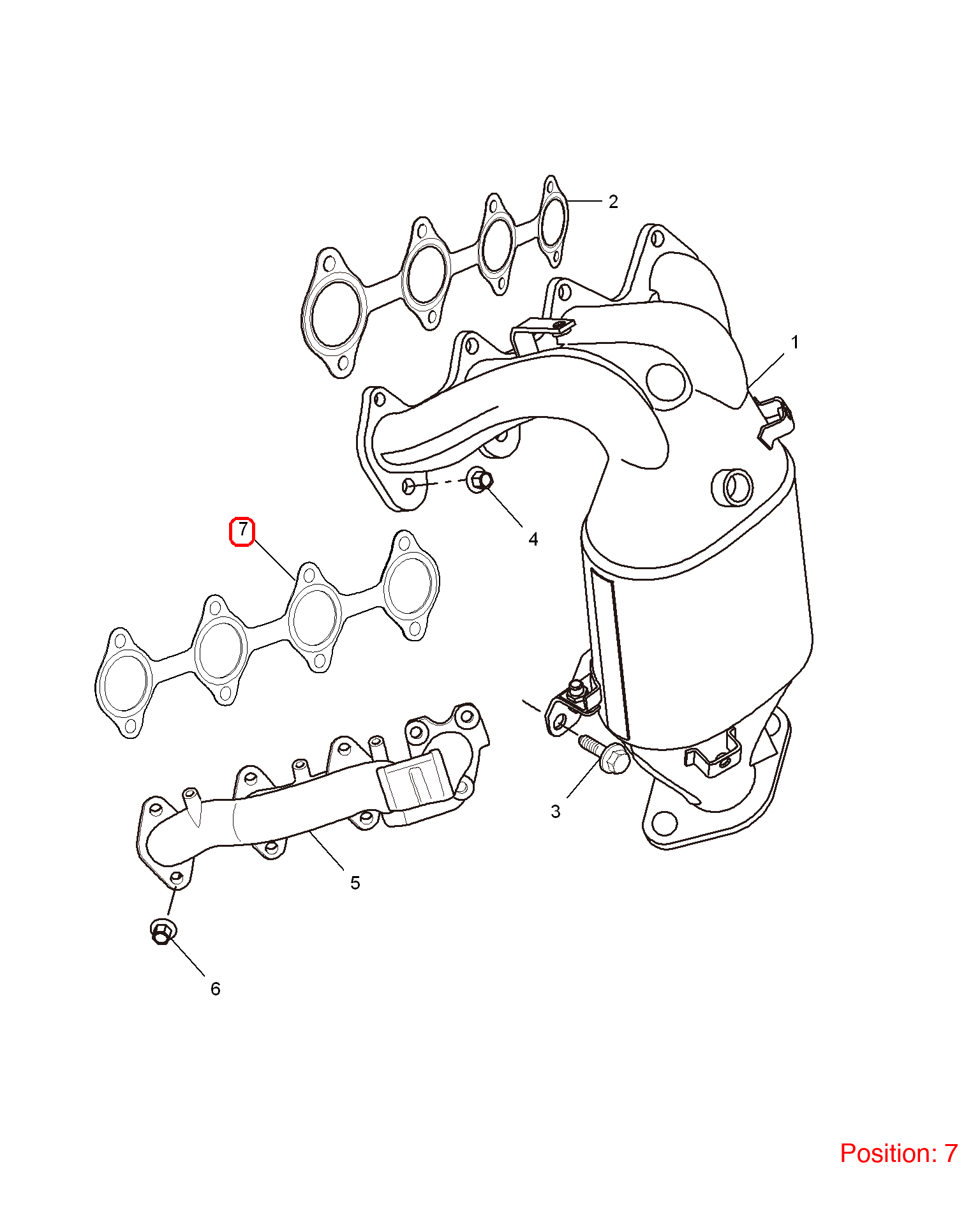 MG Exhaust Manifold Gasket OEM 10098431 FOR MG350 MG5 10098431-MG_OEM