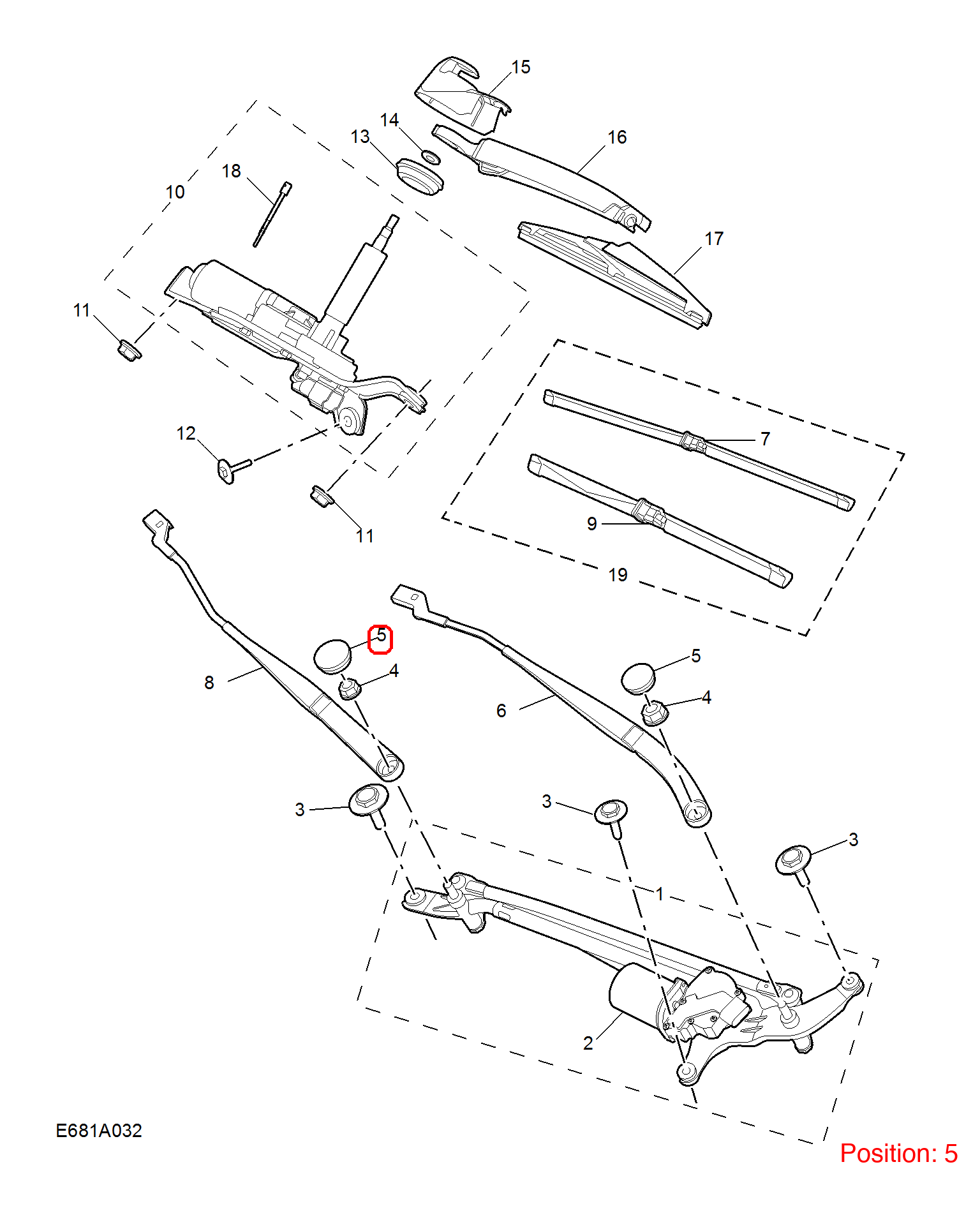 MG Wiper arm cover OEM 10099119 FOR MG RX5 MG5 RX8 MG6 10099119-MG_OEM