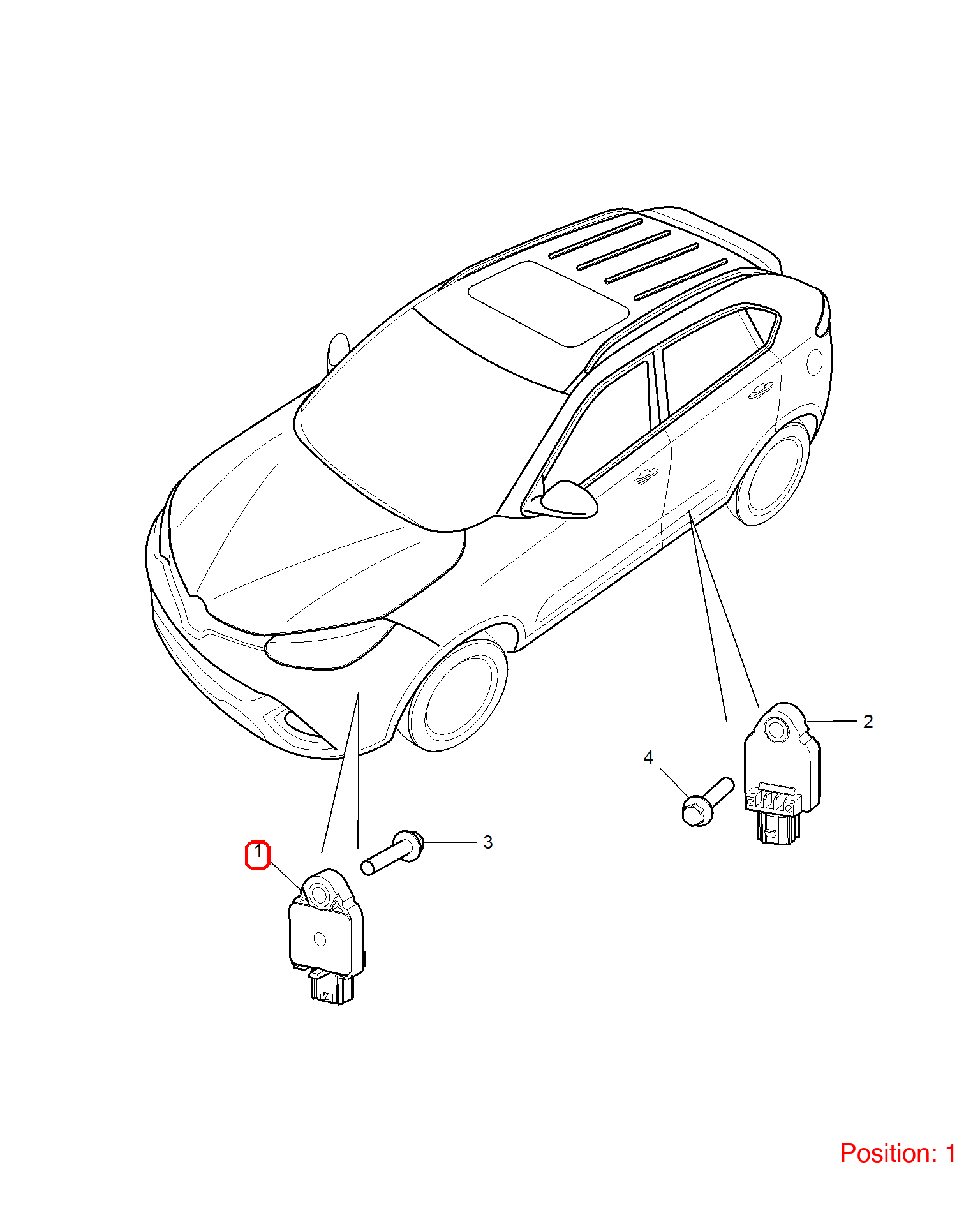 MG Collision sensor OEM 10099170 FOR MG RX5 10099170-MG_OEM