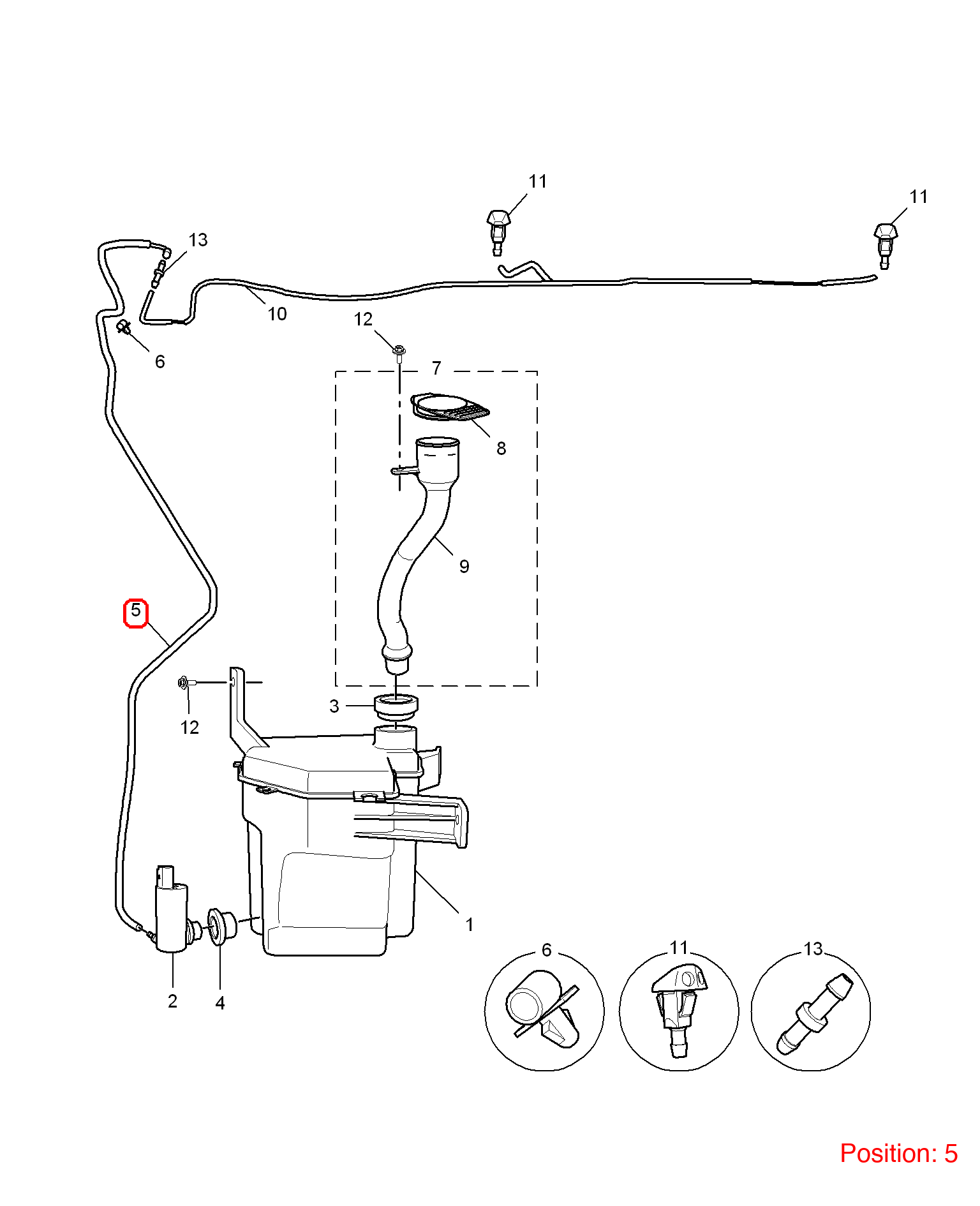 MG Wiper spray pipe OEM 10099429 10099429-MG_OEM