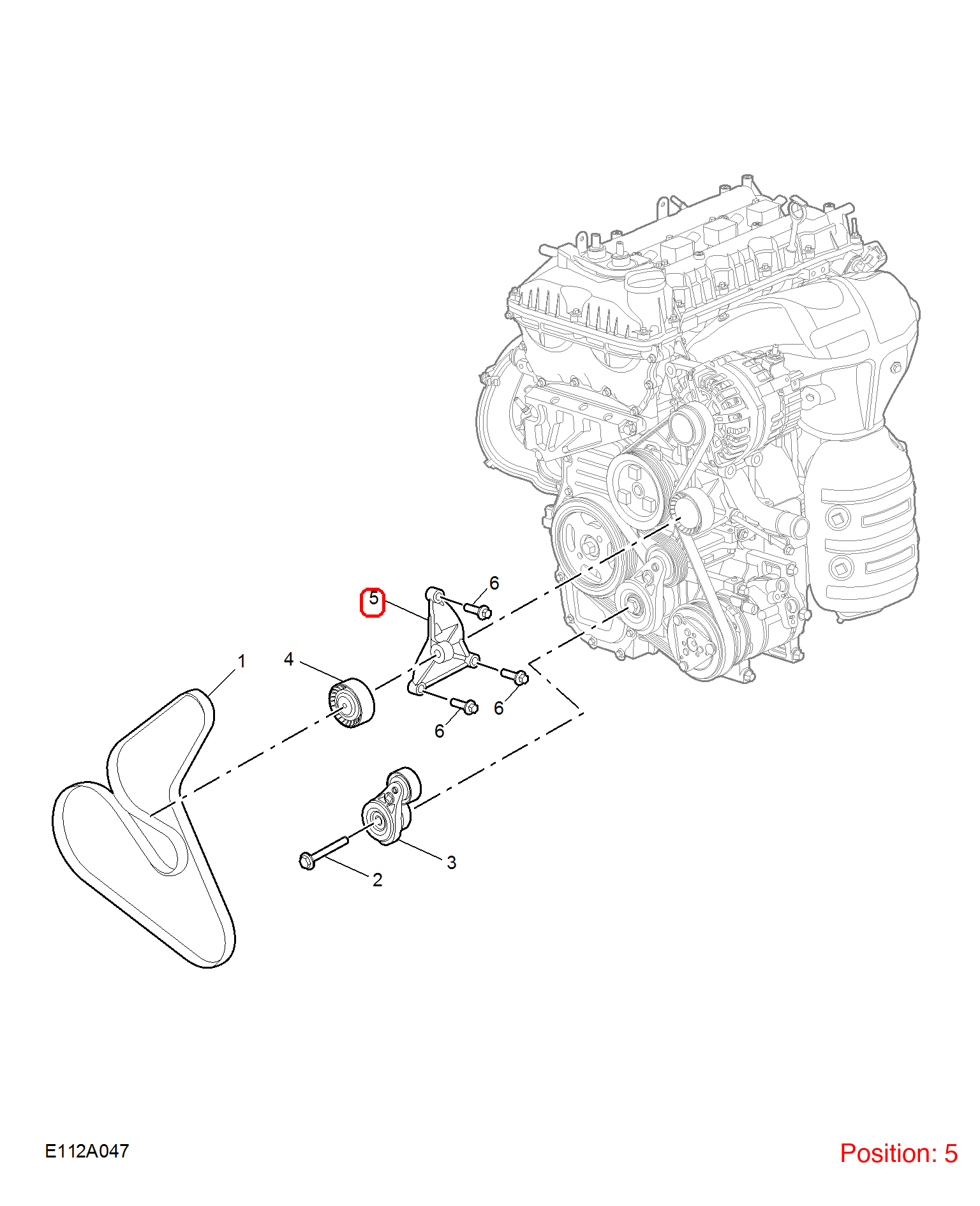 MG Idler pulley bracket OEM 10099448 FOR MG MG5 10099448-MG_OEM
