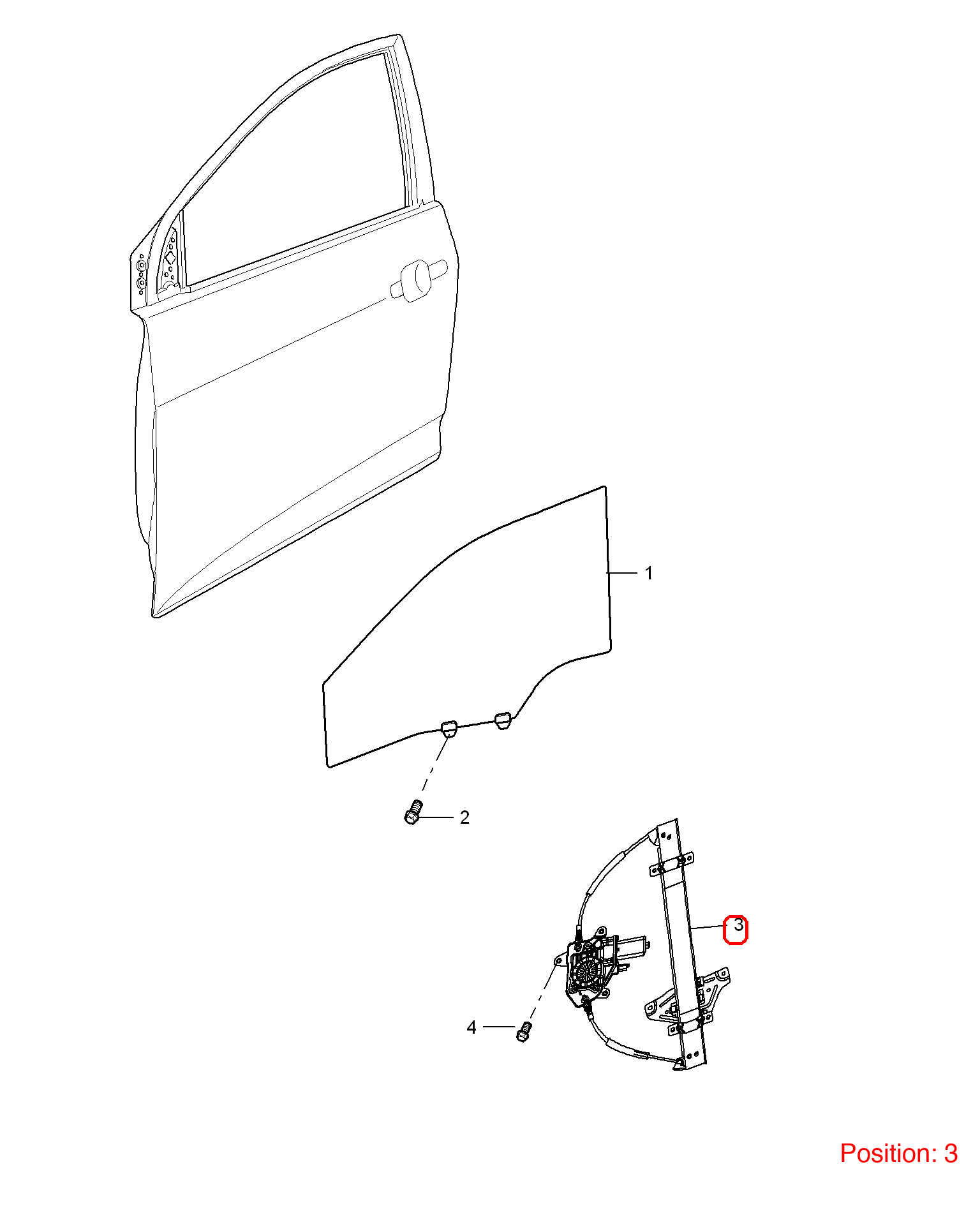 MG Rear Left Door Window Regulator OEM 10099617 FOR MG 10099617-MG_OEM