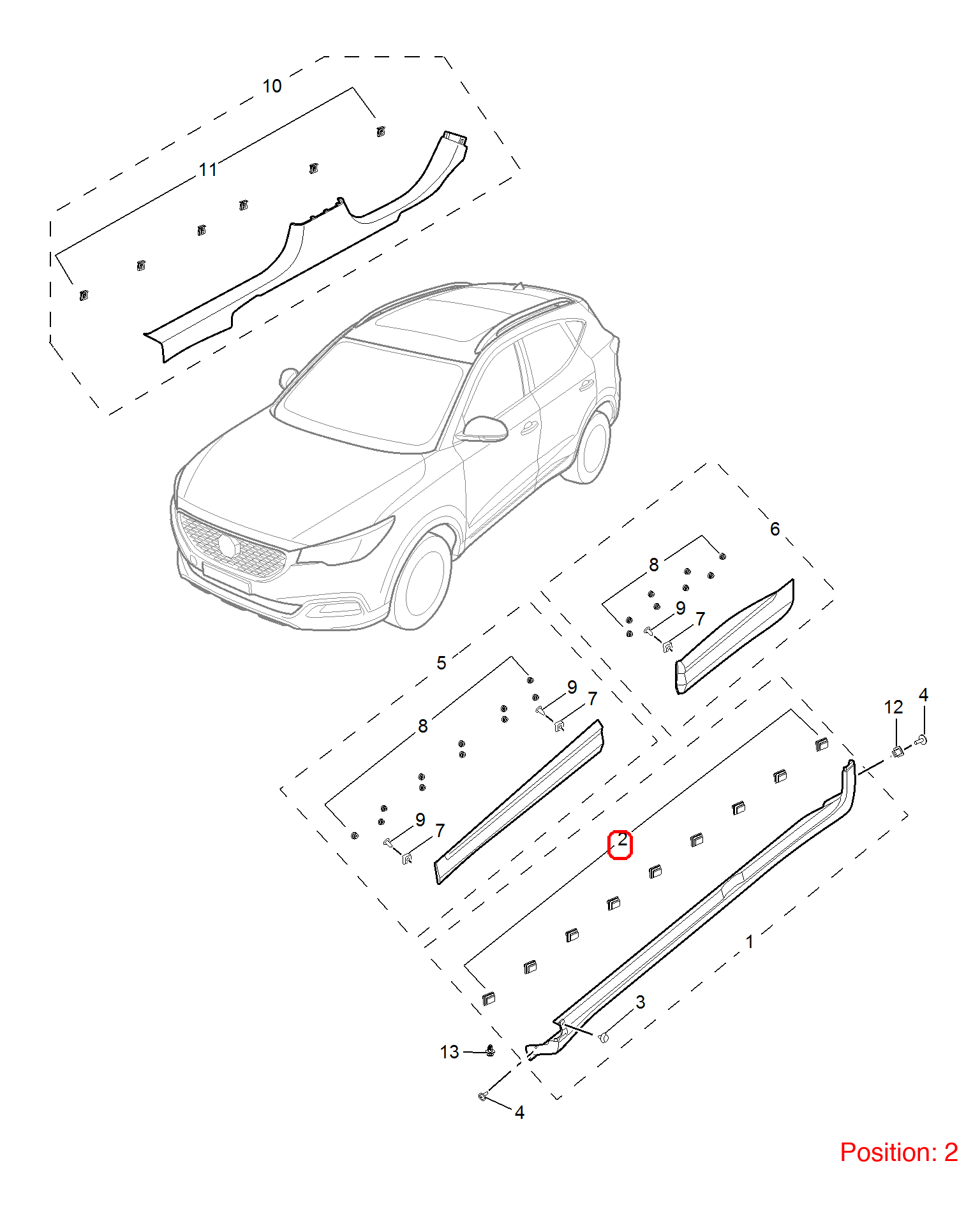 MG Buckle OEM 10101077 FOR MG RX5 RX8 10101077-MG_OEM