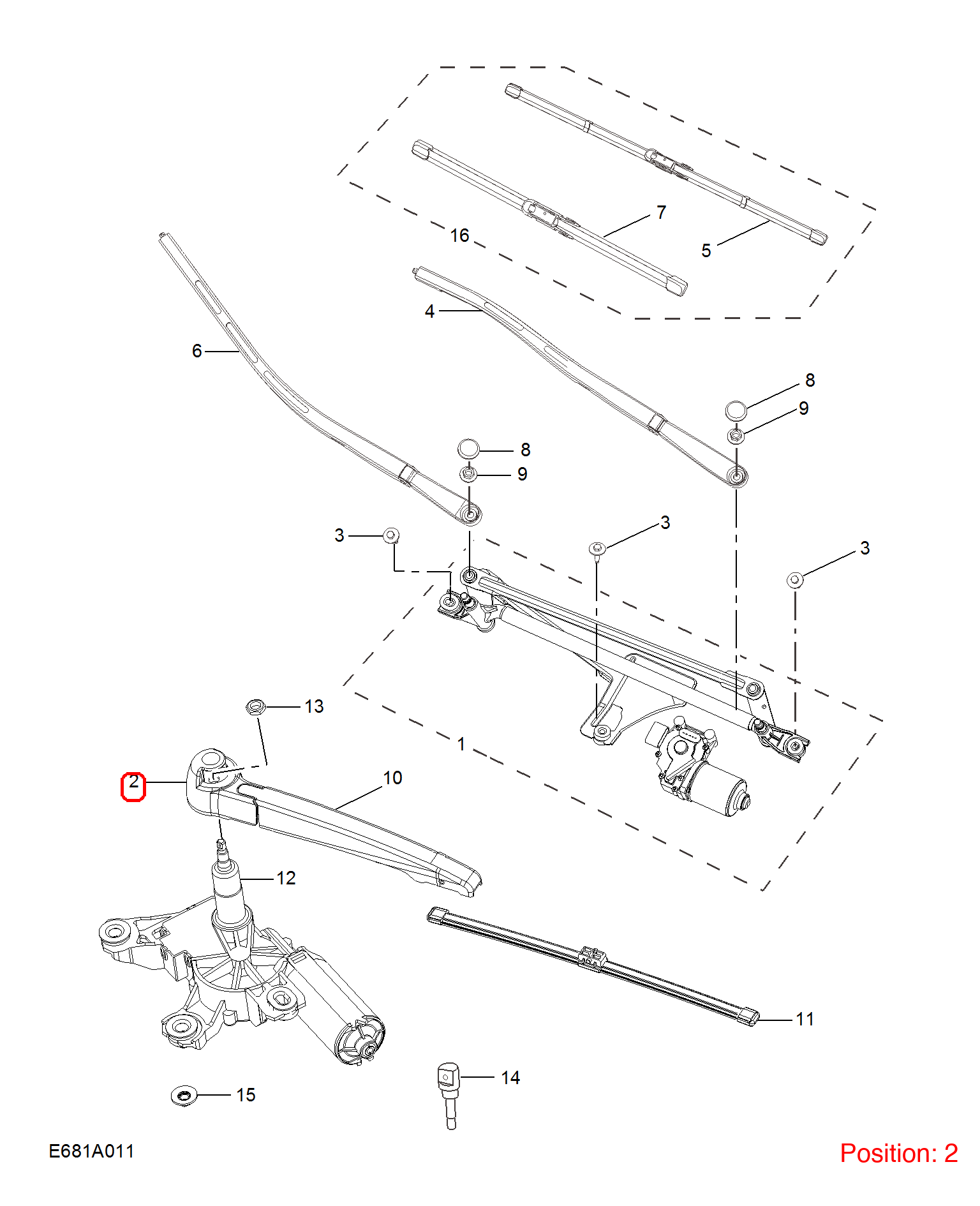 MG Wiper arm cover OEM 10102113 FOR MG5 10102113-MG_OEM